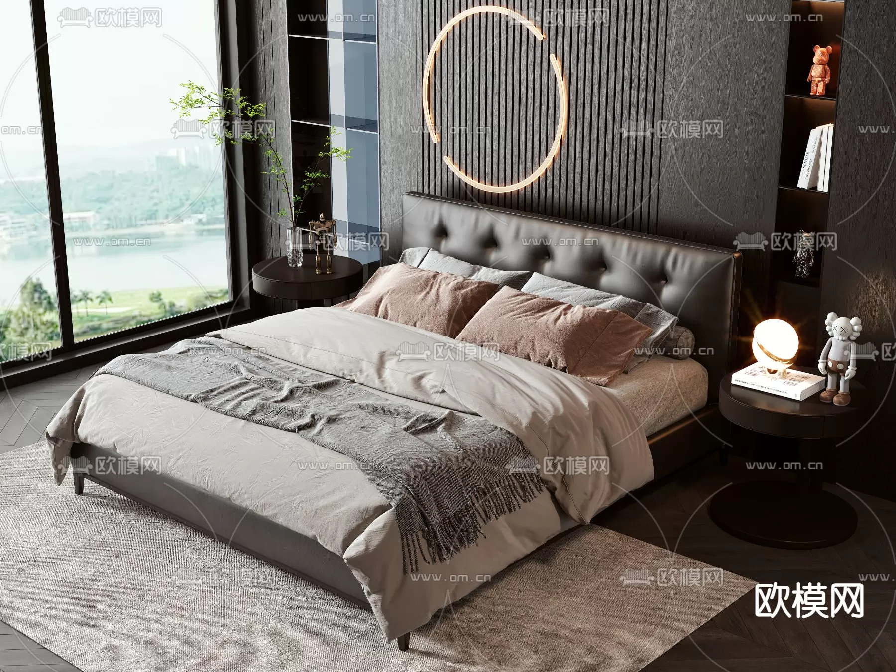 MINOTTI BED – 3DSKY MODEL – 078