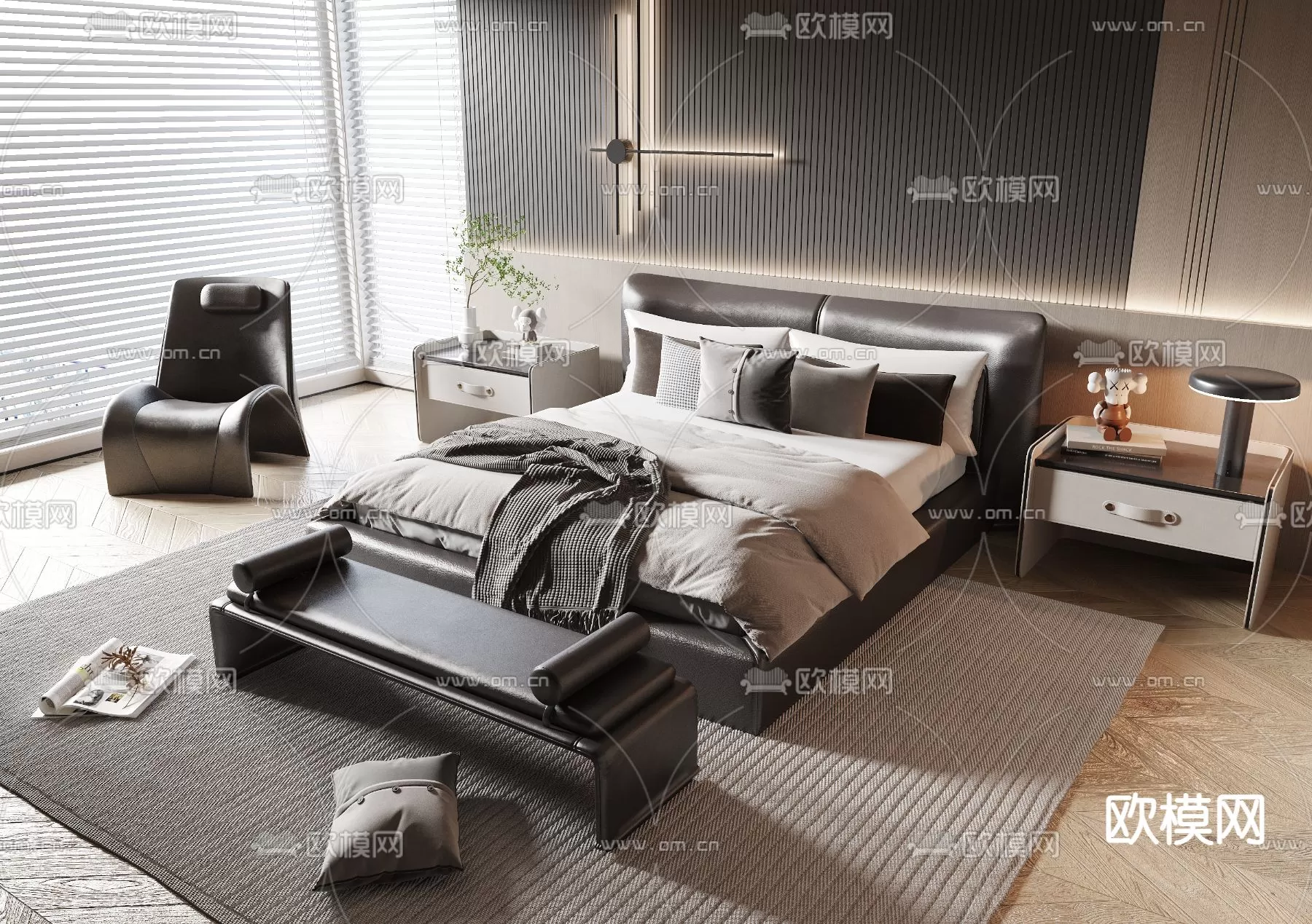 MINOTTI BED – 3DSKY MODEL – 079