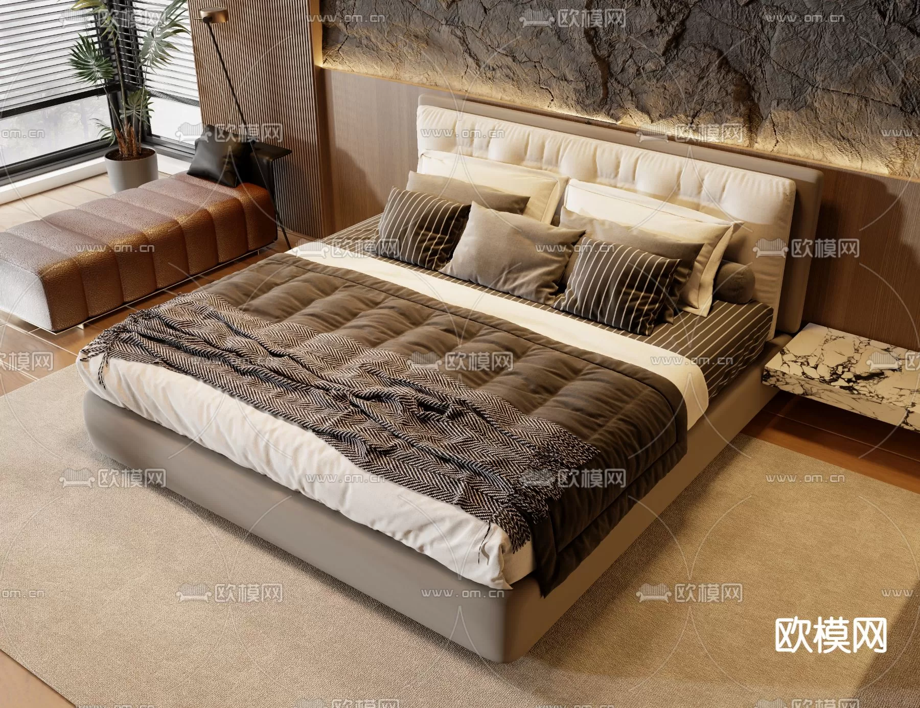 MINOTTI BED – 3DSKY MODEL – 083