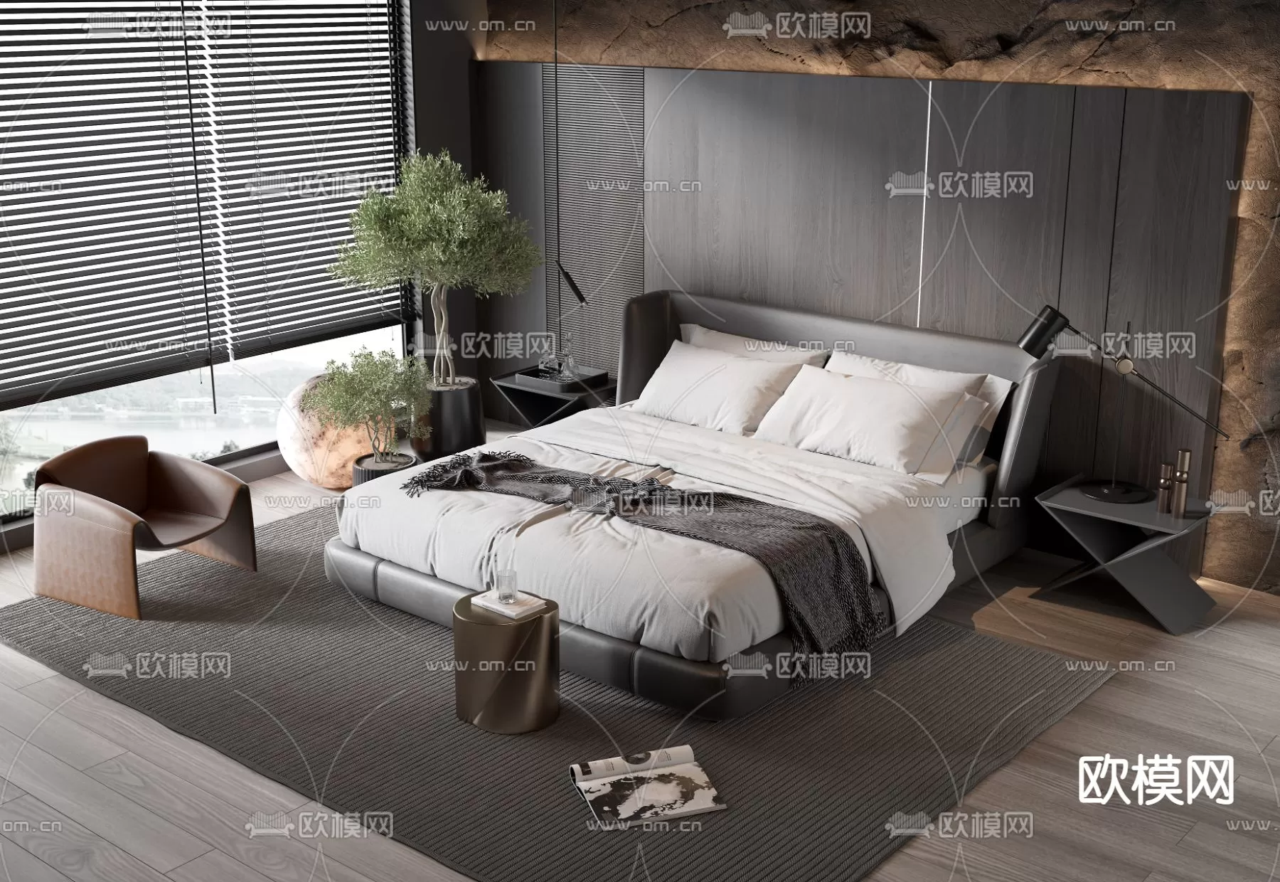 MINOTTI BED – 3DSKY MODEL – 087