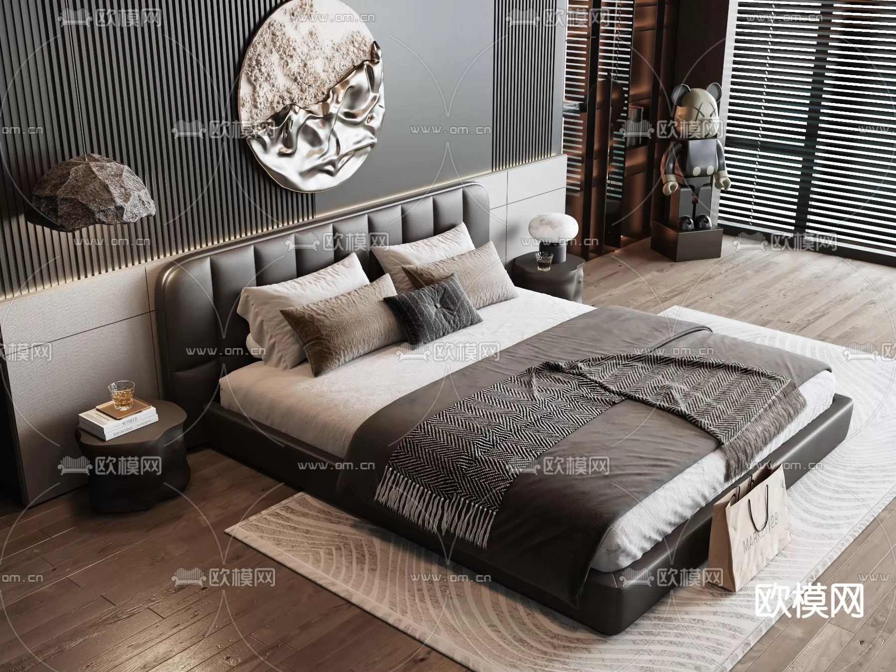MINOTTI BED – 3DSKY MODEL – 088
