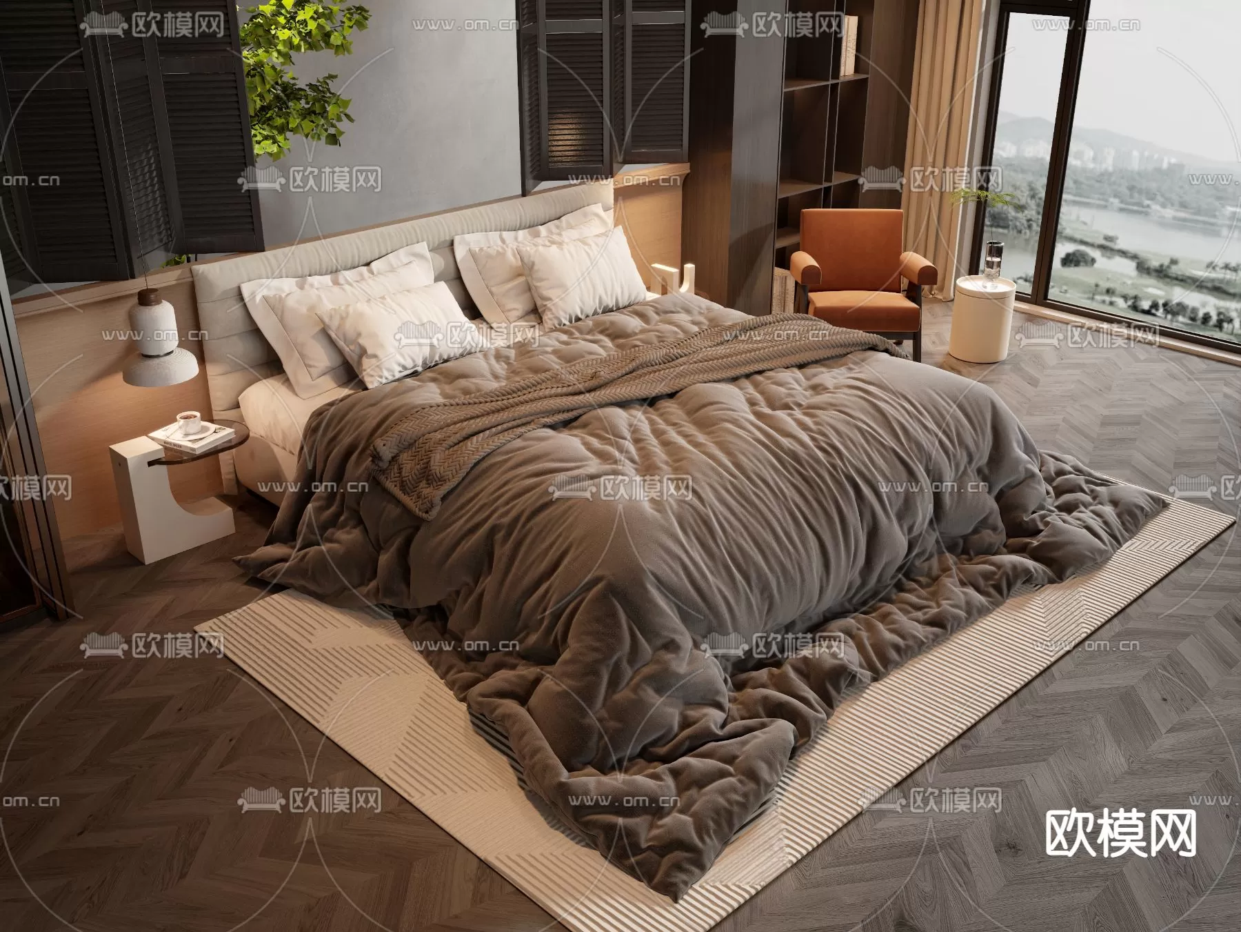MINOTTI BED – 3DSKY MODEL – 092