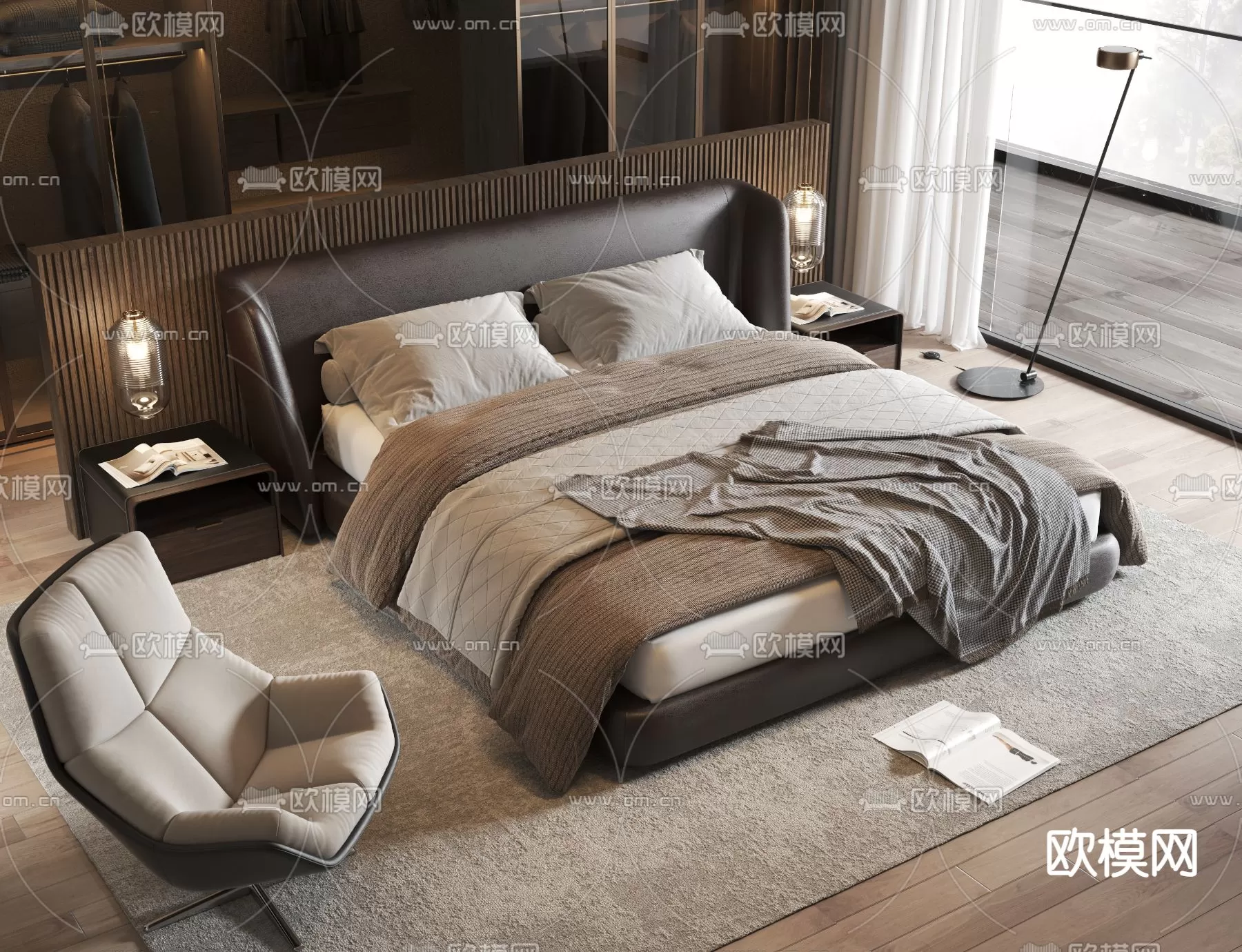 MINOTTI BED – 3DSKY MODEL – 098