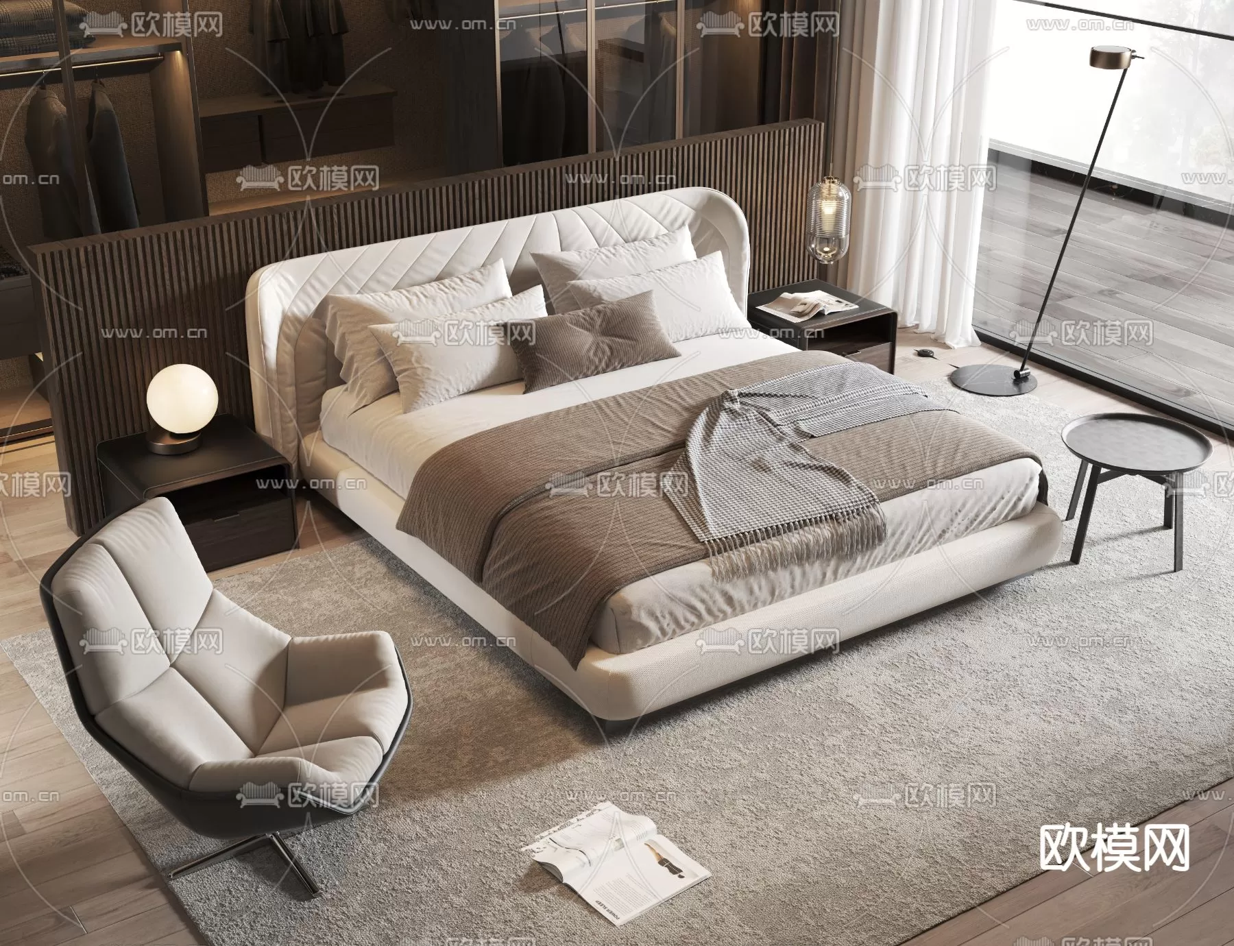 MINOTTI BED – 3DSKY MODEL – 099