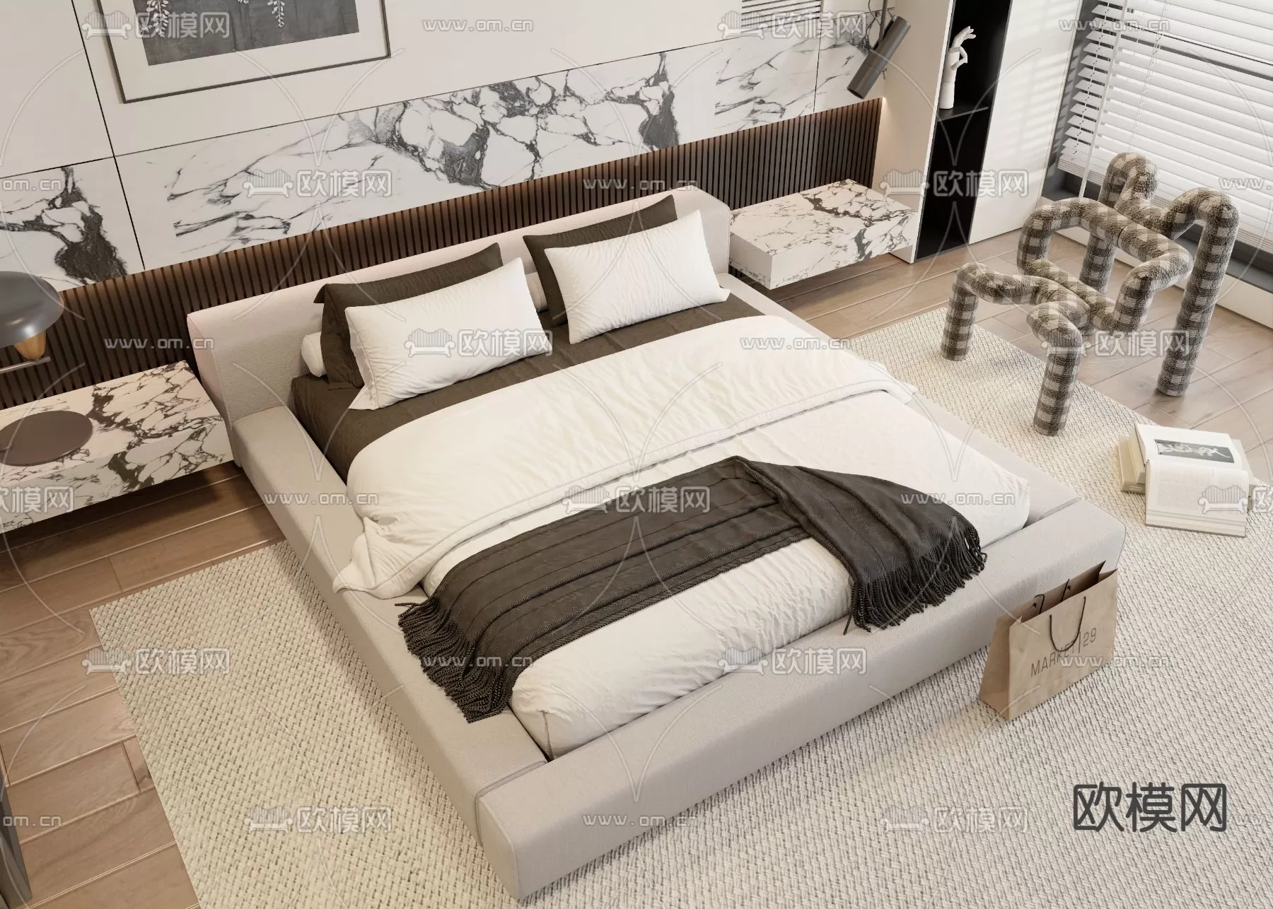 MINOTTI BED – 3DSKY MODEL – 103