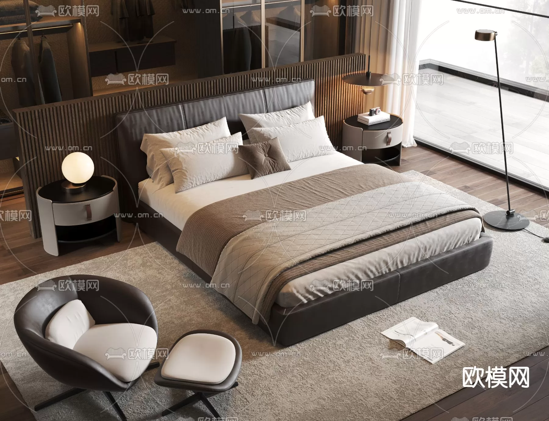 MINOTTI BED – 3DSKY MODEL – 105