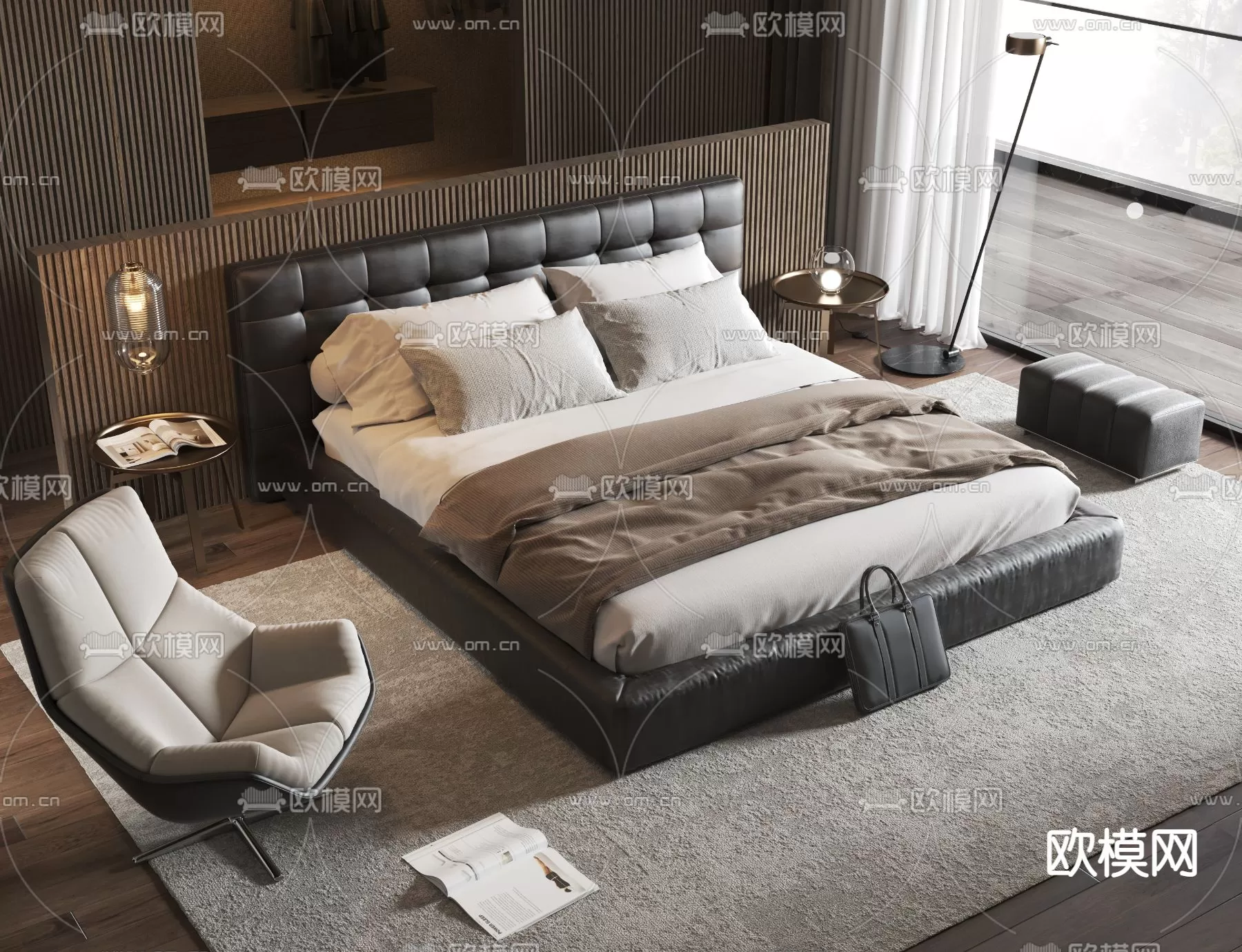 MINOTTI BED – 3DSKY MODEL – 106