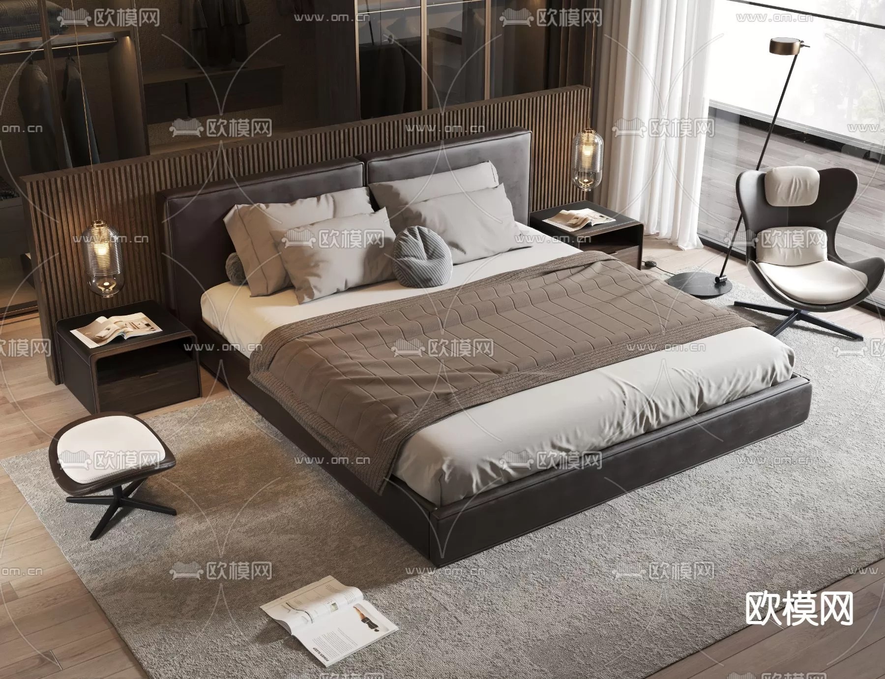 MINOTTI BED – 3DSKY MODEL – 111