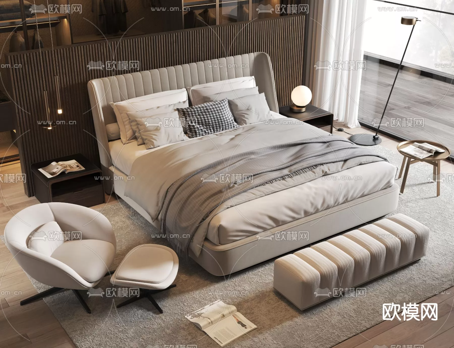 MINOTTI BED – 3DSKY MODEL – 112
