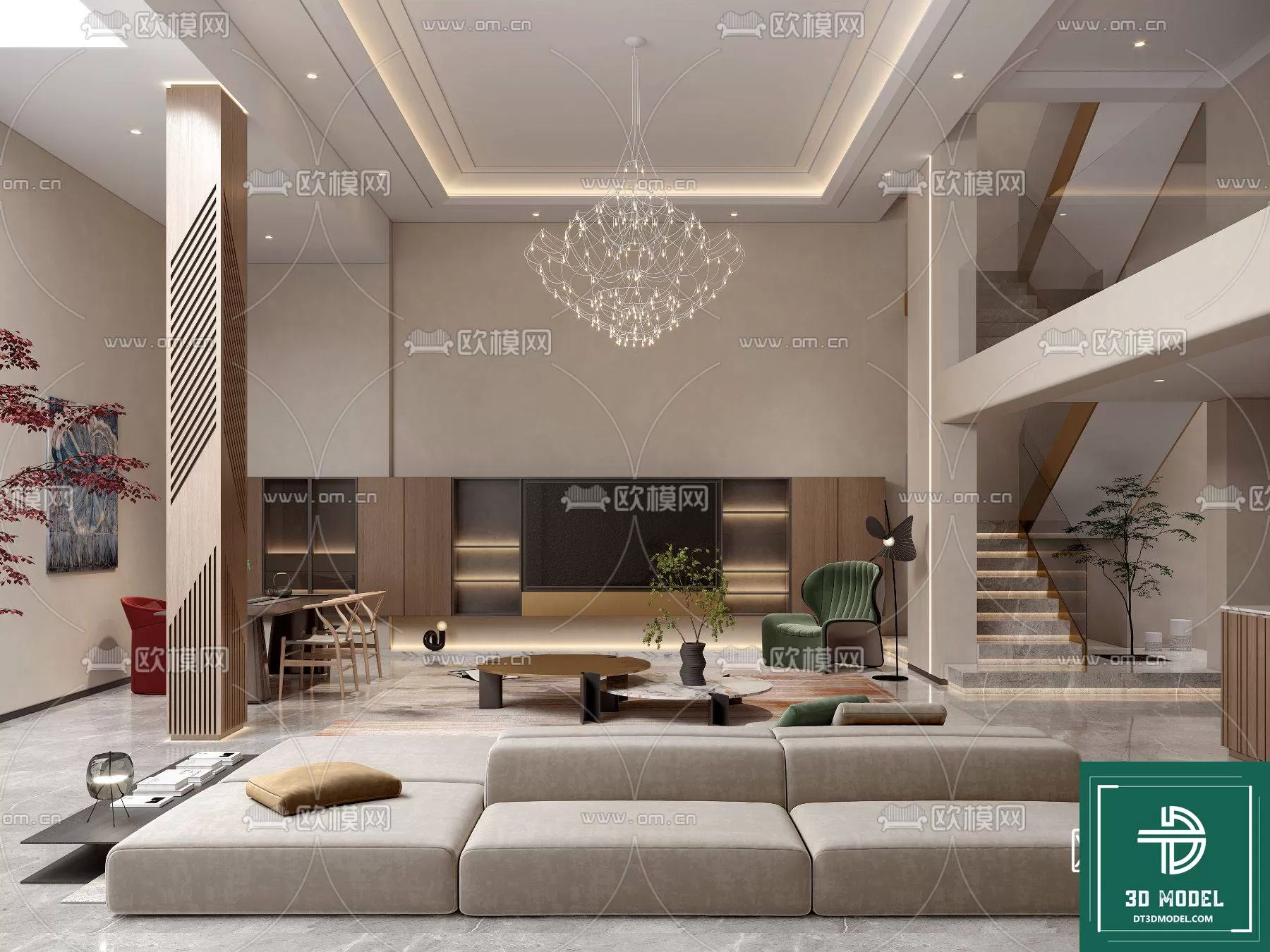 HIGH LIVING ROOM – 3DS MAX MODEL – 010 HIGH LIVING ROOM – 3DS MAX MODEL – 010