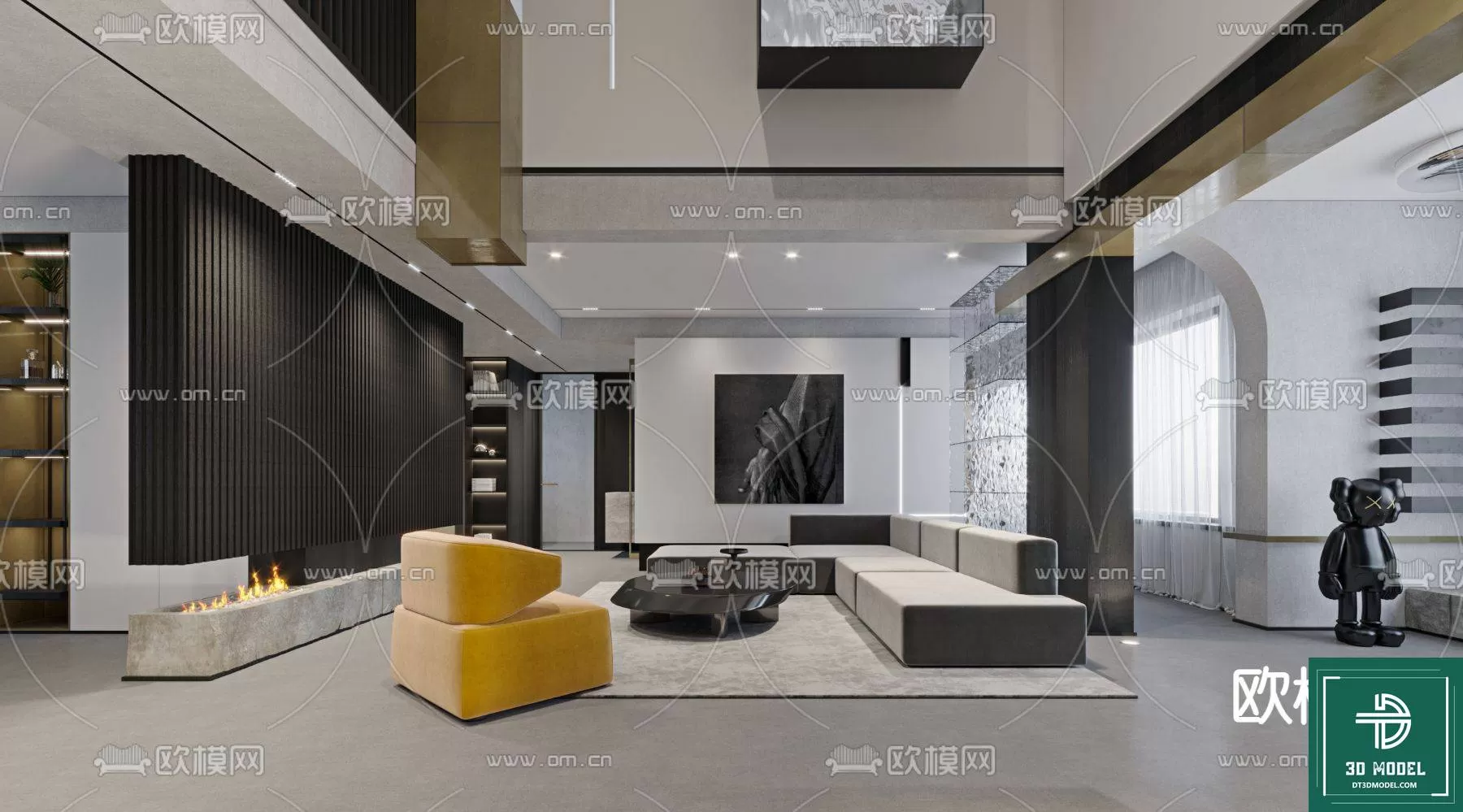 HIGH LIVING ROOM – 3DS MAX MODEL – 011 HIGH LIVING ROOM – 3DS MAX MODEL – 011