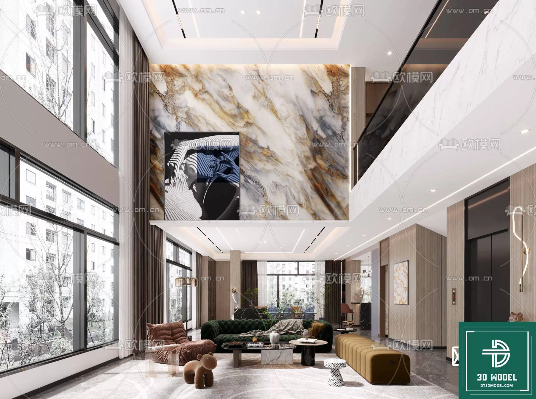 HIGH LIVING ROOM – 3DS MAX MODEL – 012 HIGH LIVING ROOM – 3DS MAX MODEL – 012