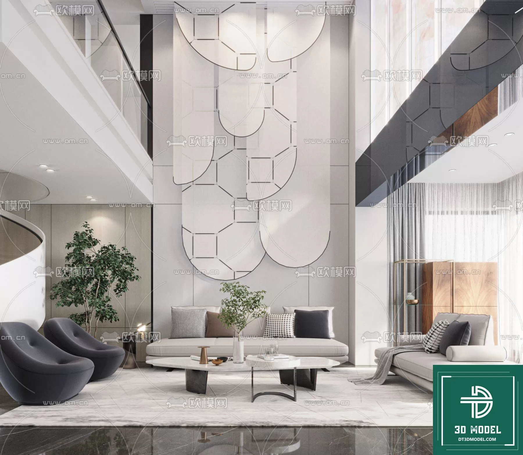 HIGH LIVING ROOM – 3DS MAX MODEL – 015 HIGH LIVING ROOM – 3DS MAX MODEL – 015