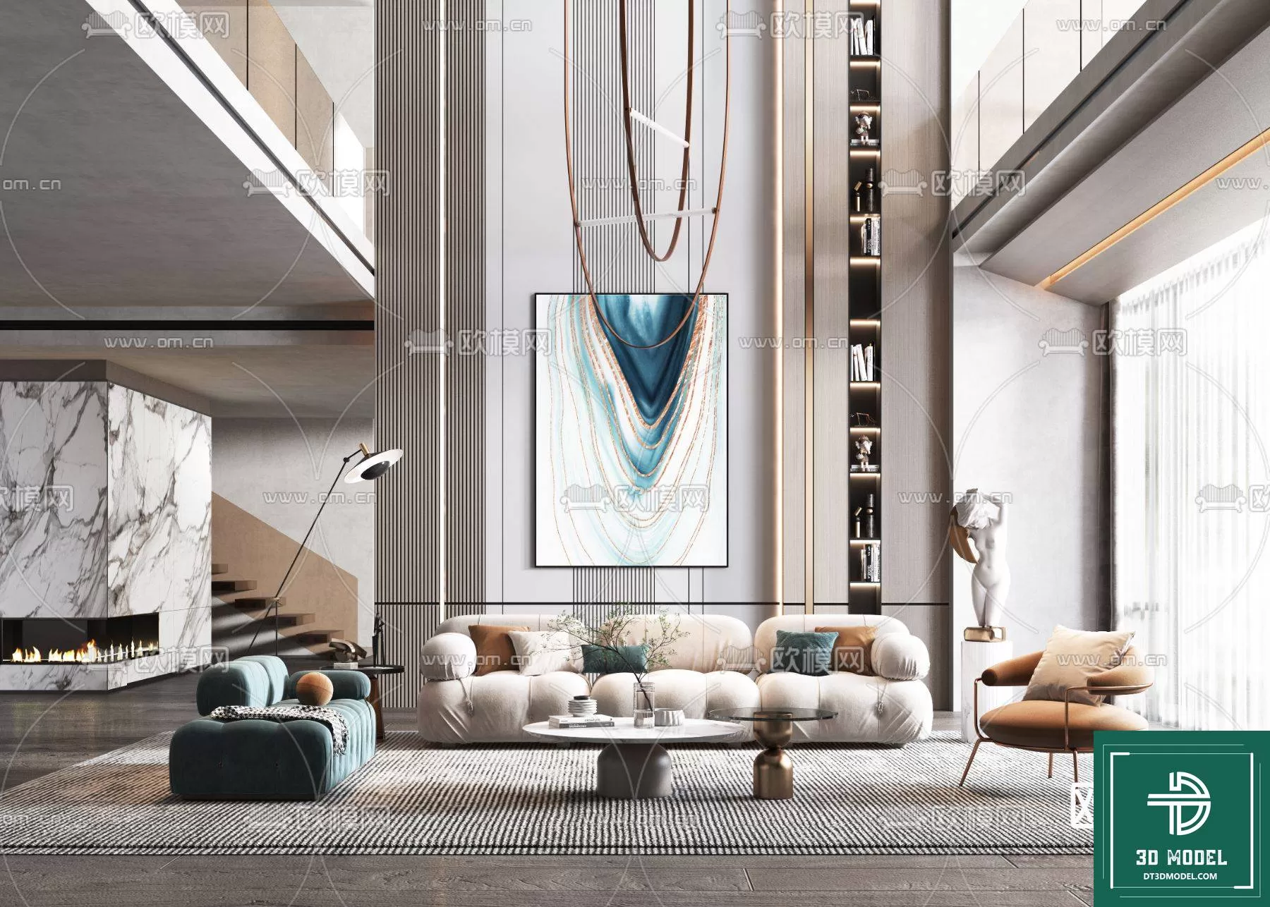 HIGH LIVING ROOM – 3DS MAX MODEL – 020