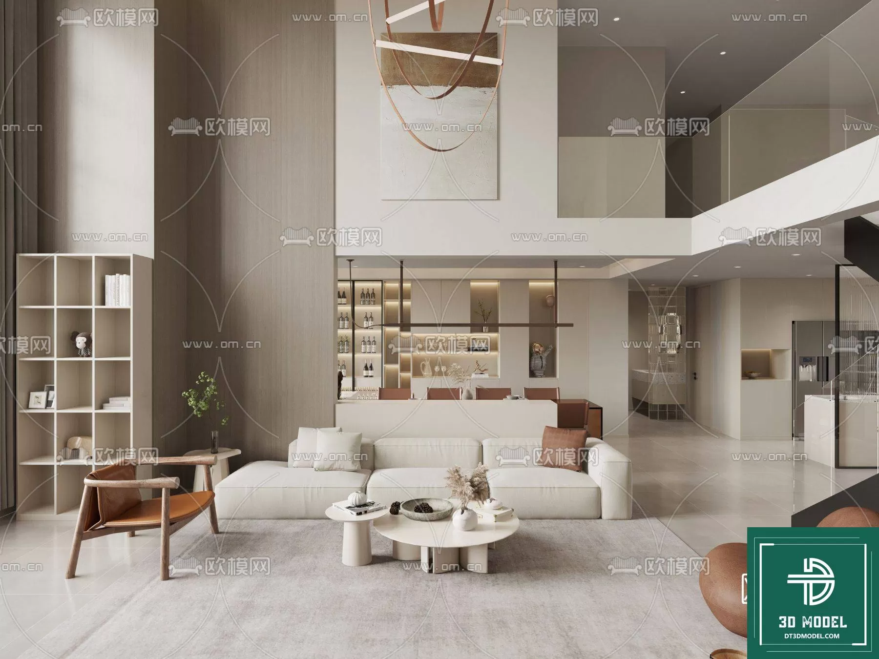 HIGH LIVING ROOM – 3DS MAX MODEL – 023