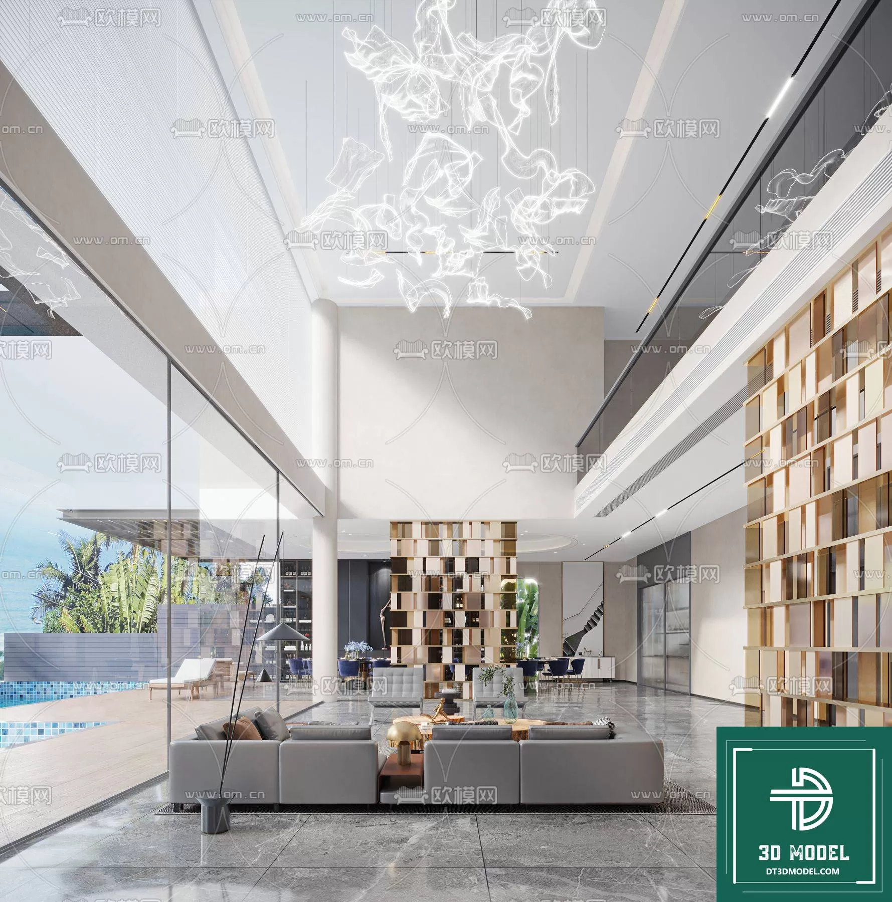 HIGH LIVING ROOM – 3DS MAX MODEL – 026