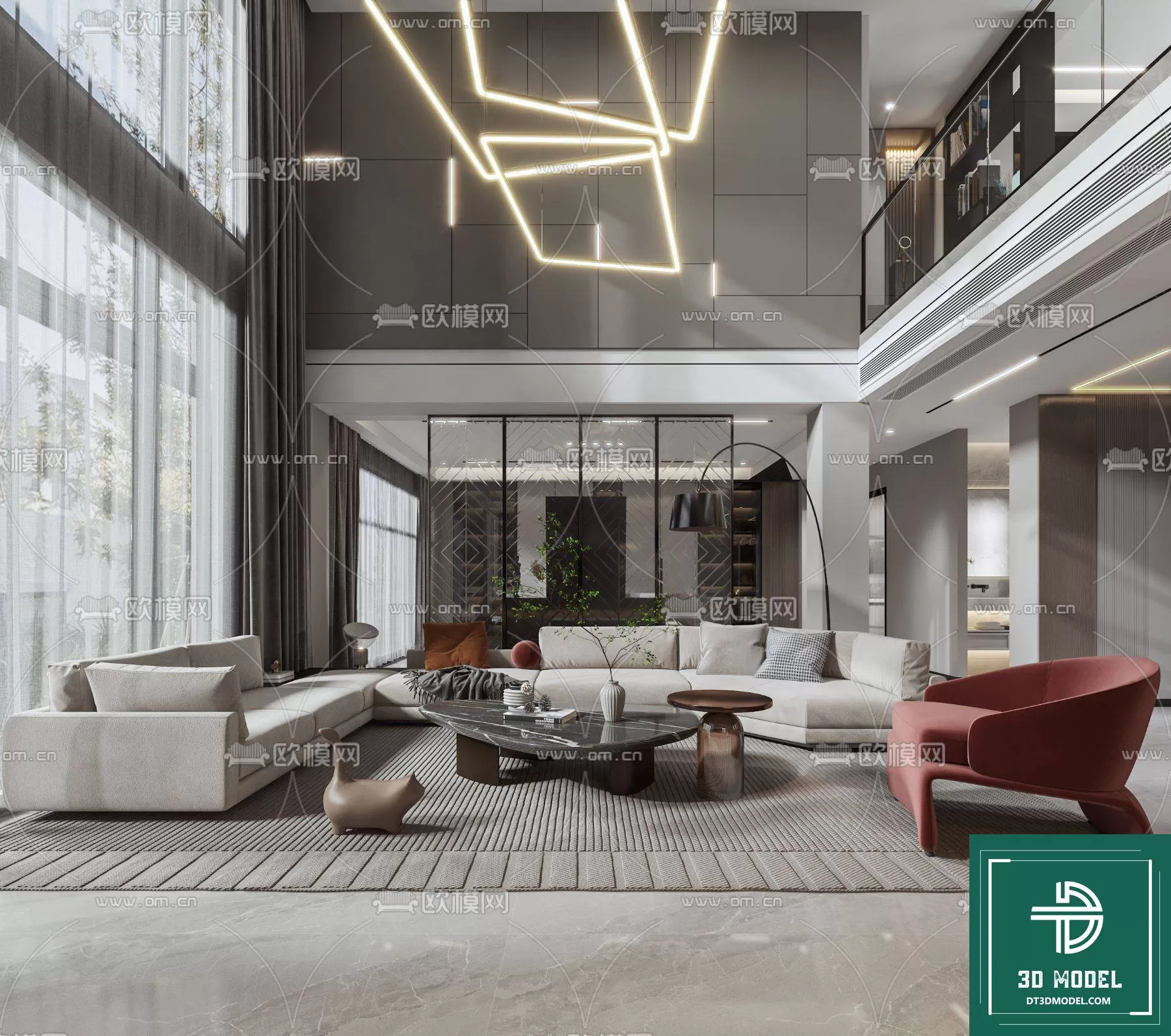 HIGH LIVING ROOM – 3DS MAX MODEL – 031