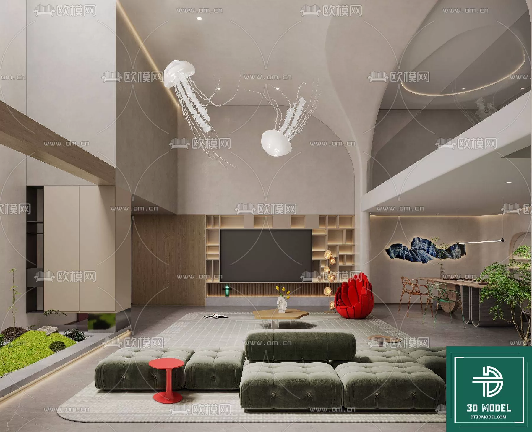 HIGH LIVING ROOM – 3DS MAX MODEL – 035