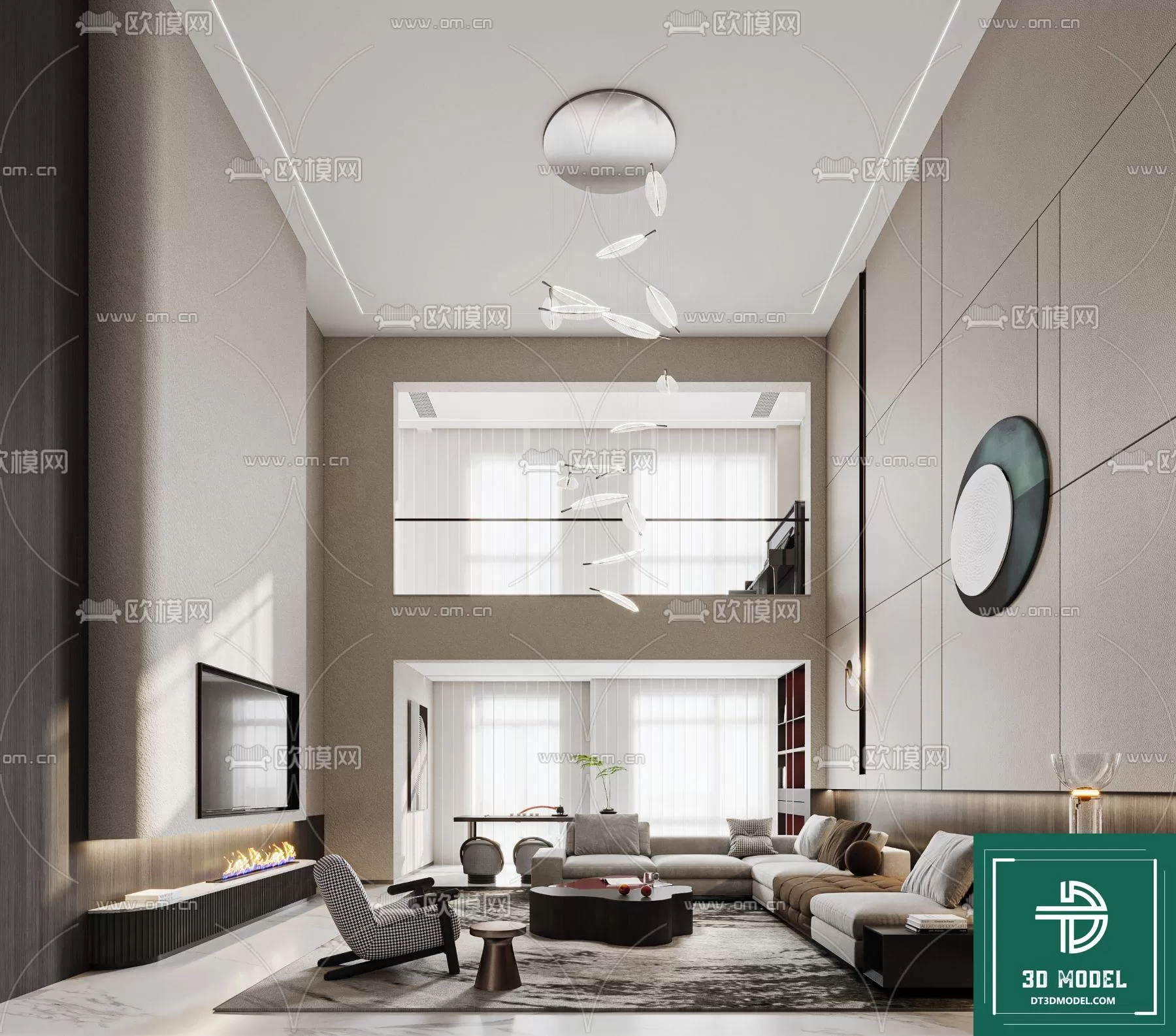 HIGH LIVING ROOM – 3DS MAX MODEL – 037