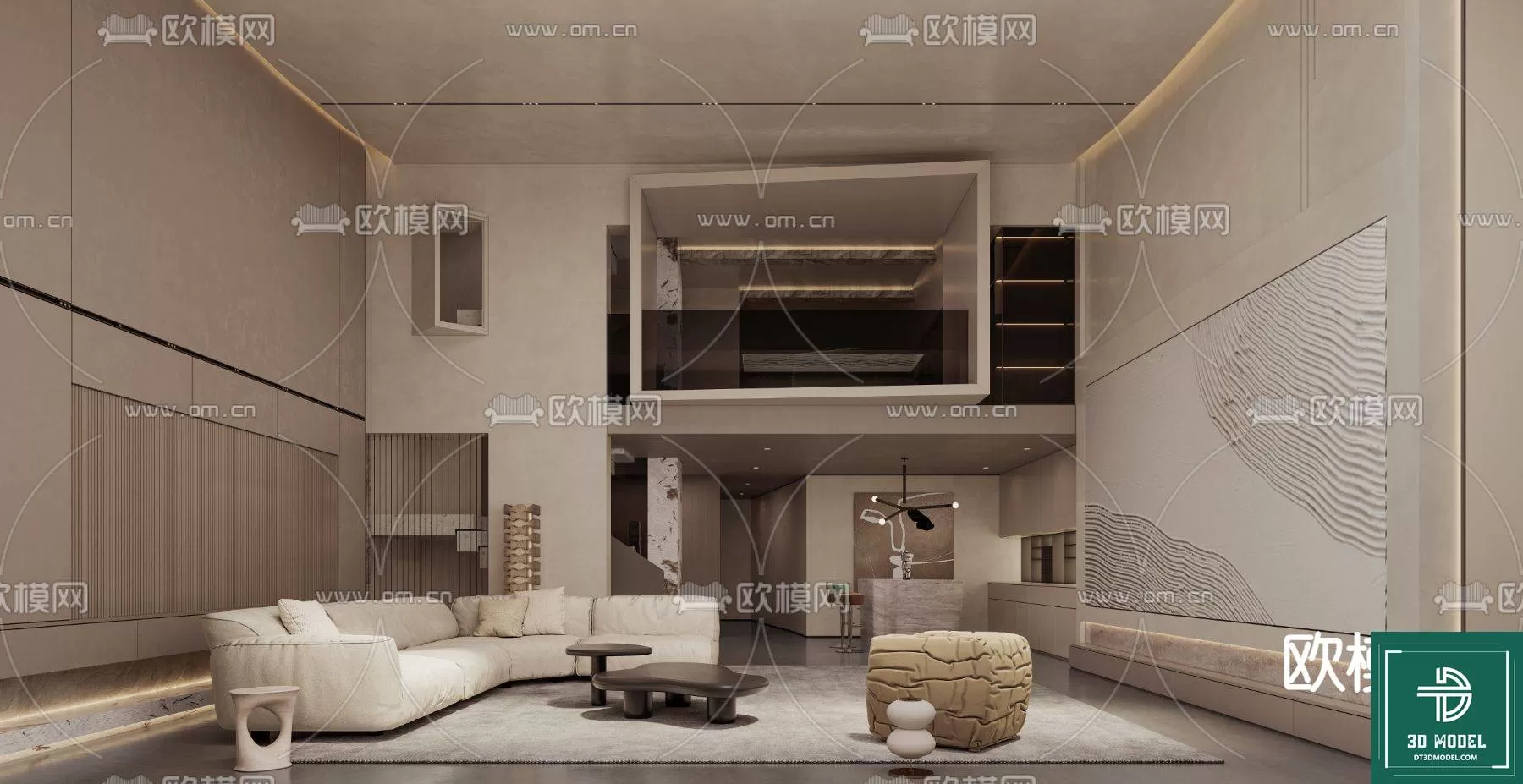 HIGH LIVING ROOM – 3DS MAX MODEL – 040