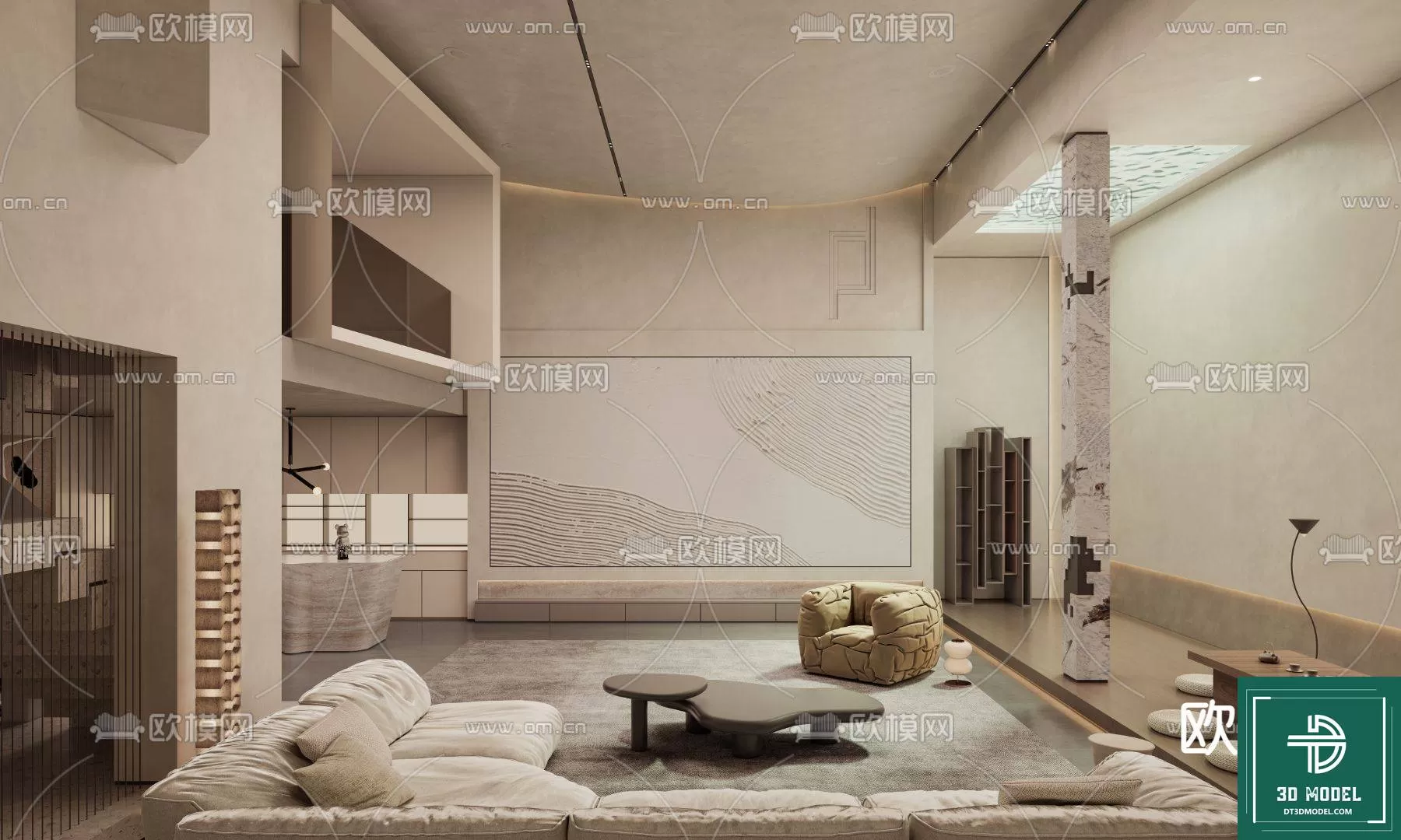 HIGH LIVING ROOM – 3DS MAX MODEL – 041