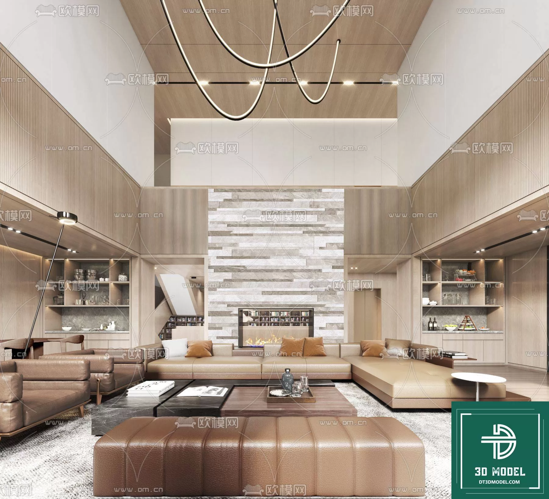 HIGH LIVING ROOM – 3DS MAX MODEL – 042