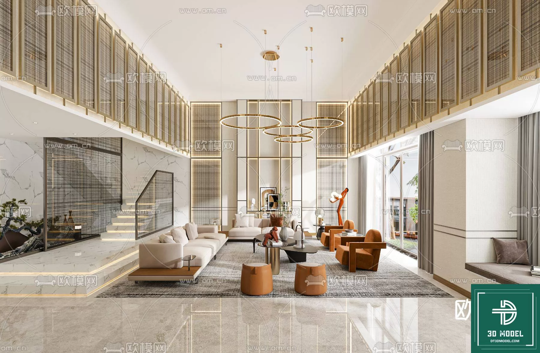 HIGH LIVING ROOM – 3DS MAX MODEL – 043