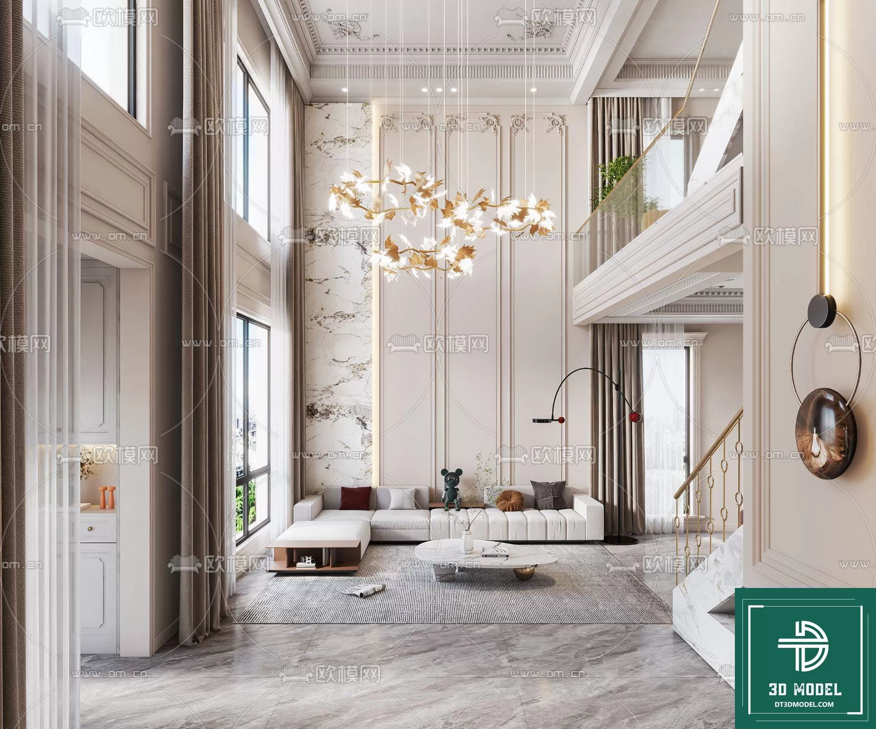 HIGH LIVING ROOM – 3DS MAX MODEL – 045