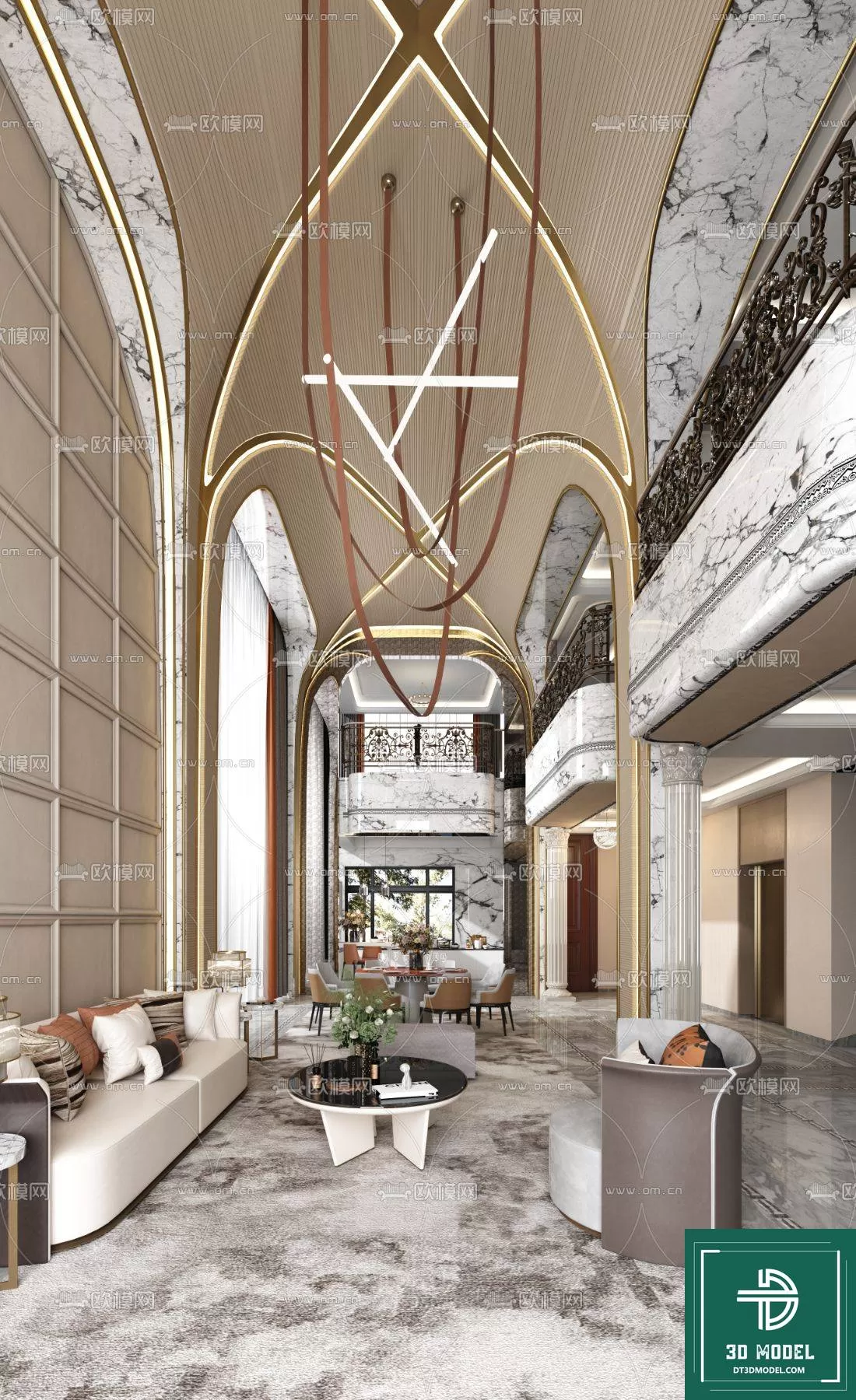 HIGH LIVING ROOM – 3DS MAX MODEL – 046