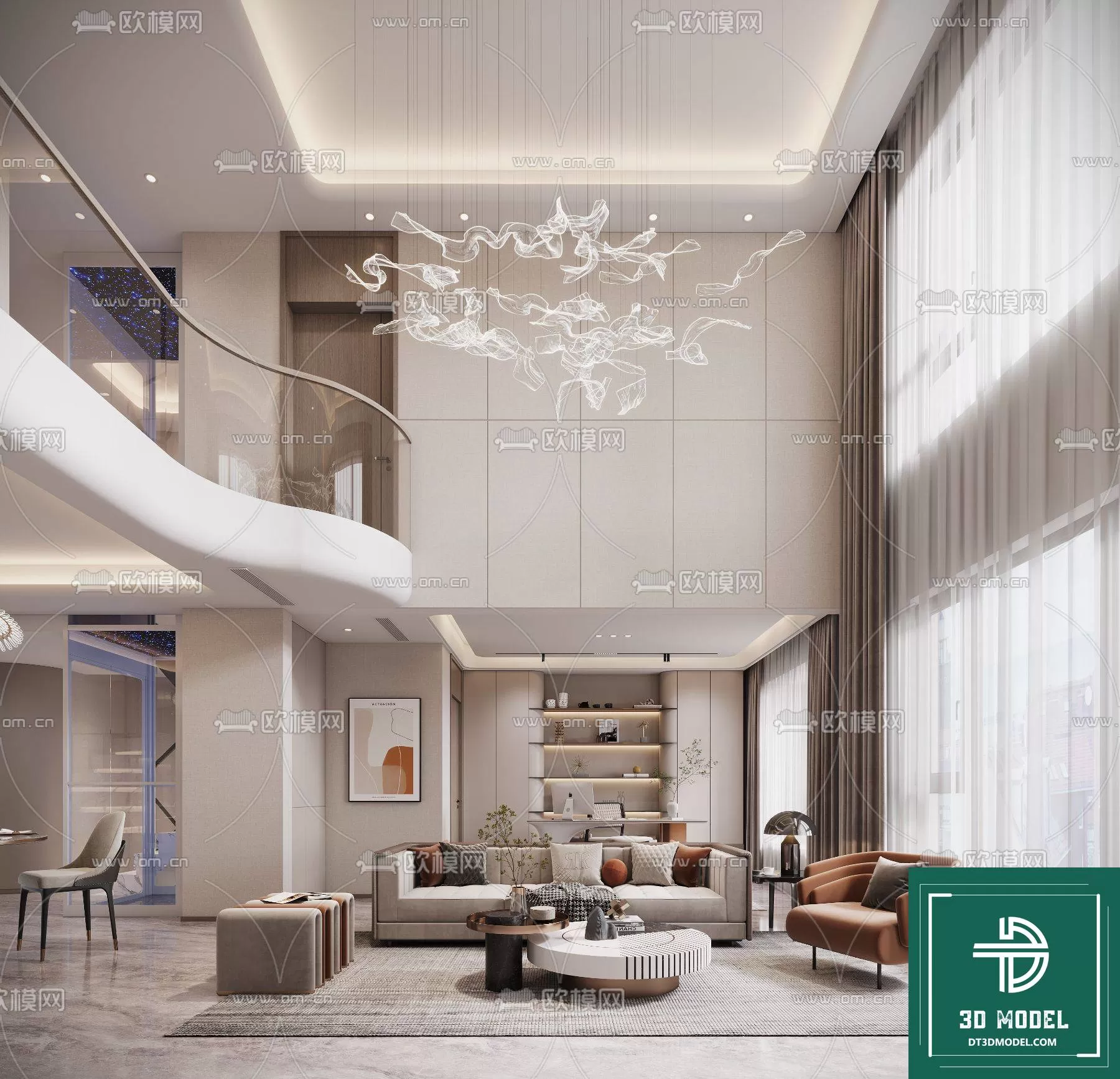 HIGH LIVING ROOM – 3DS MAX MODEL – 047