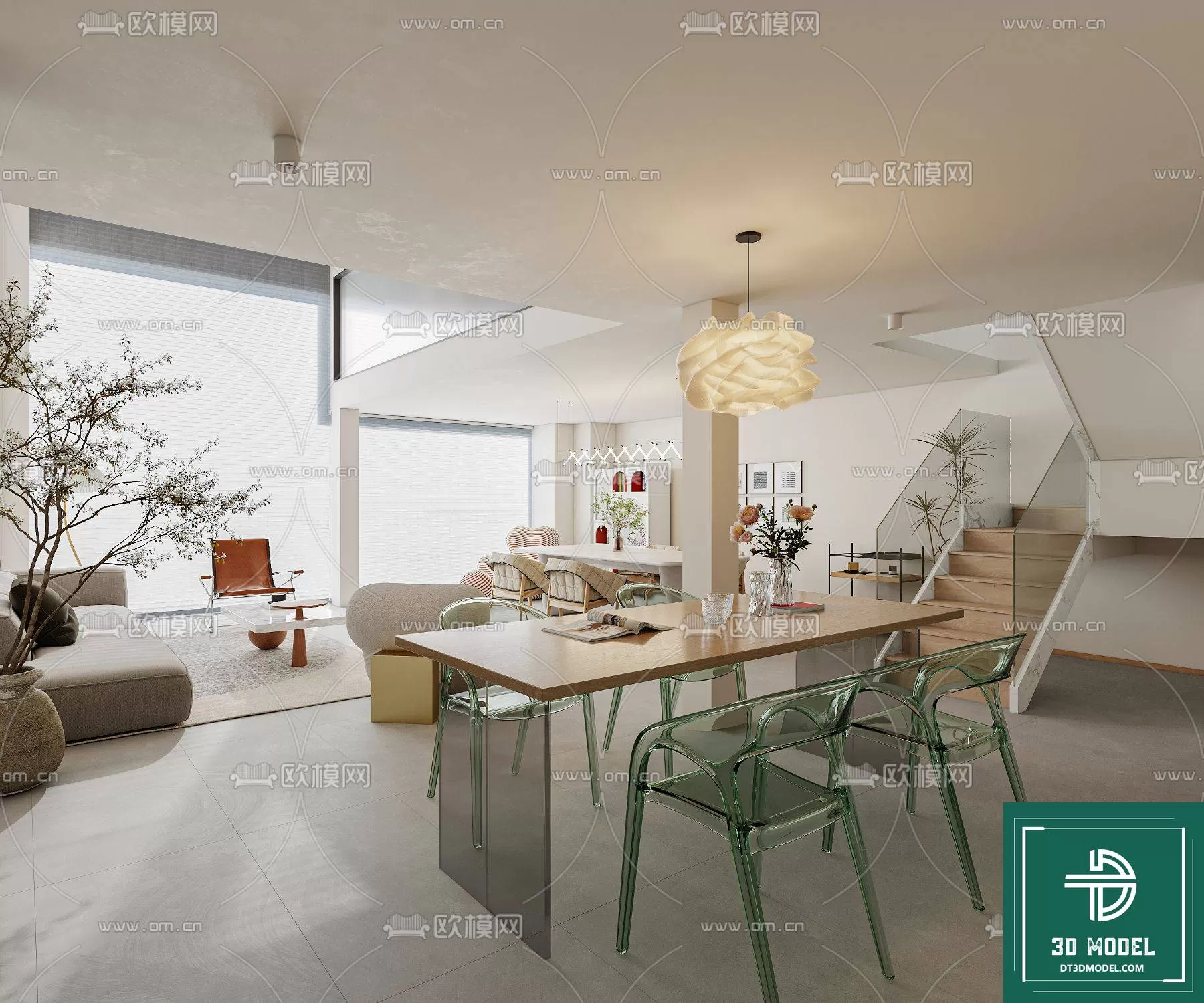 HIGH LIVING ROOM – 3DS MAX MODEL – 048