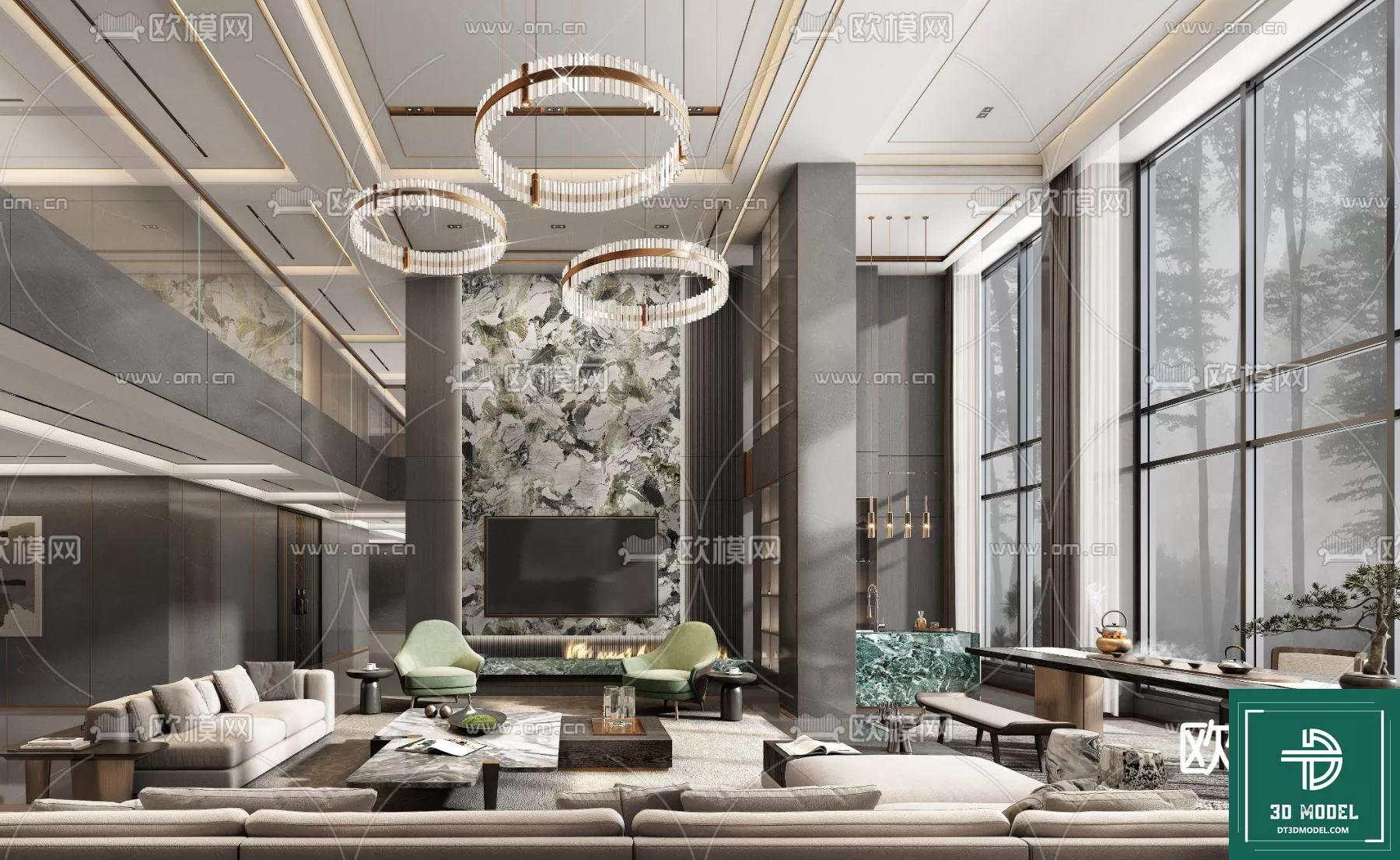 HIGH LIVING ROOM – 3DS MAX MODEL – 049