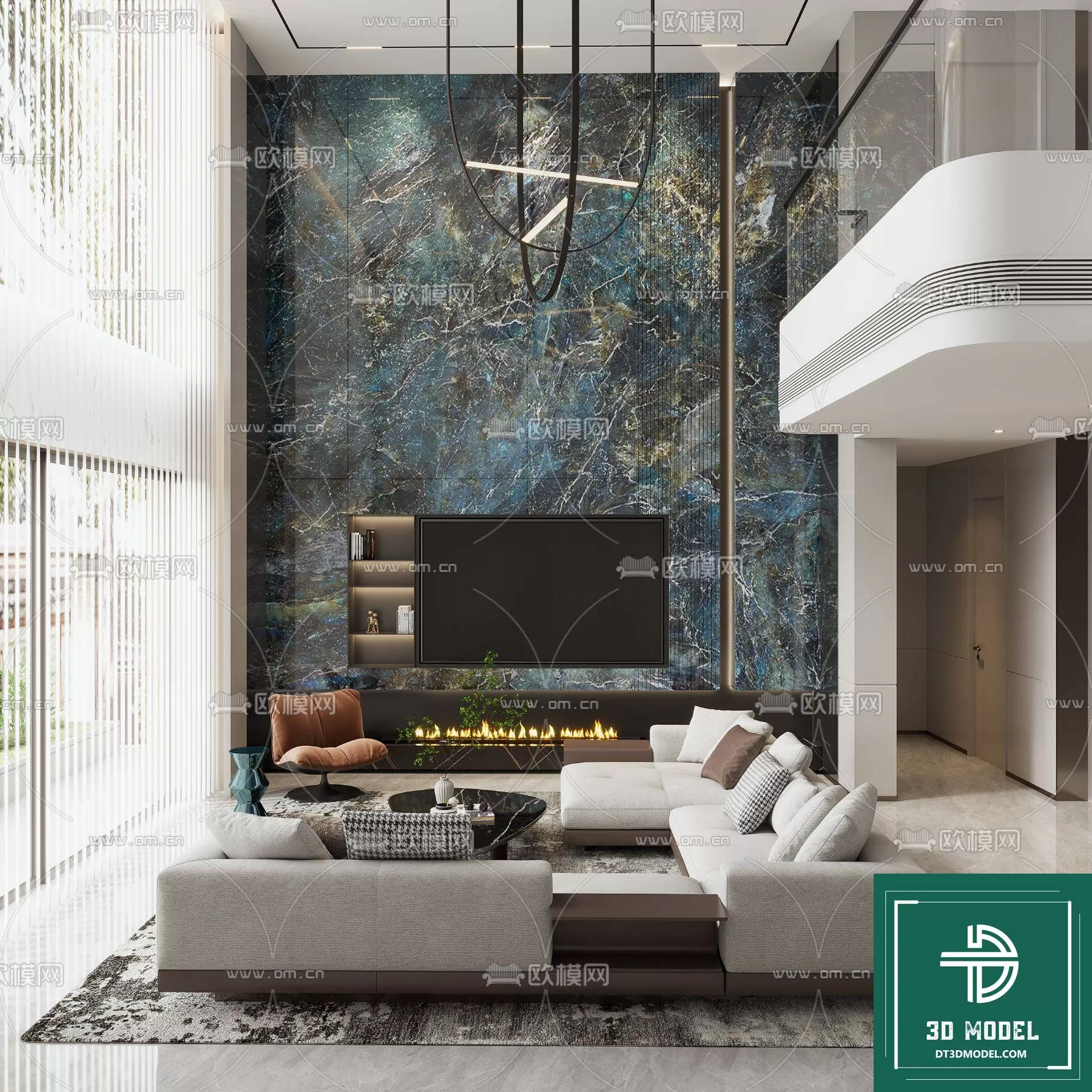 HIGH LIVING ROOM – 3DS MAX MODEL – 053