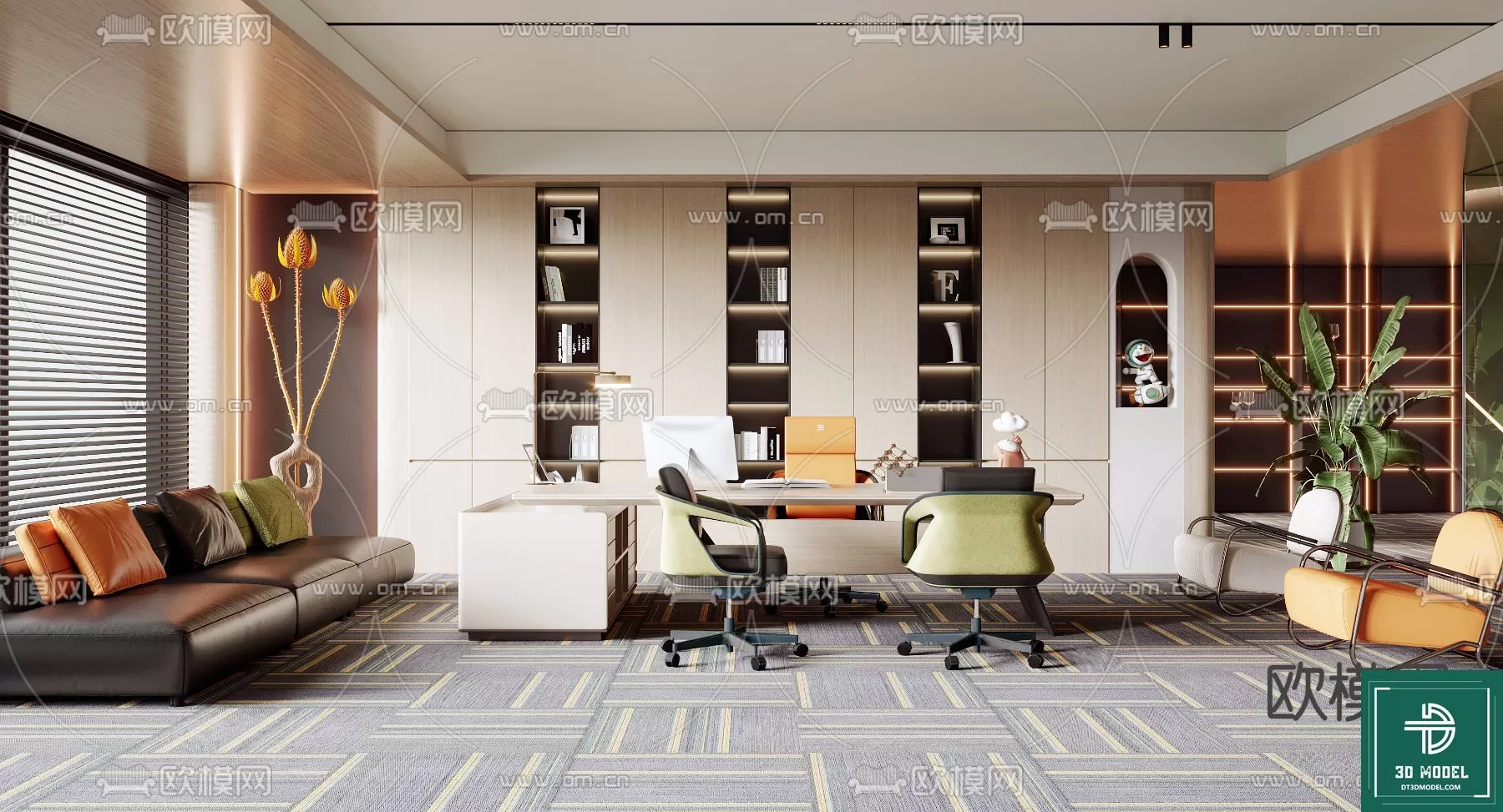 OFFICE ROOM FOR MANAGER – 3DMODEL – 074