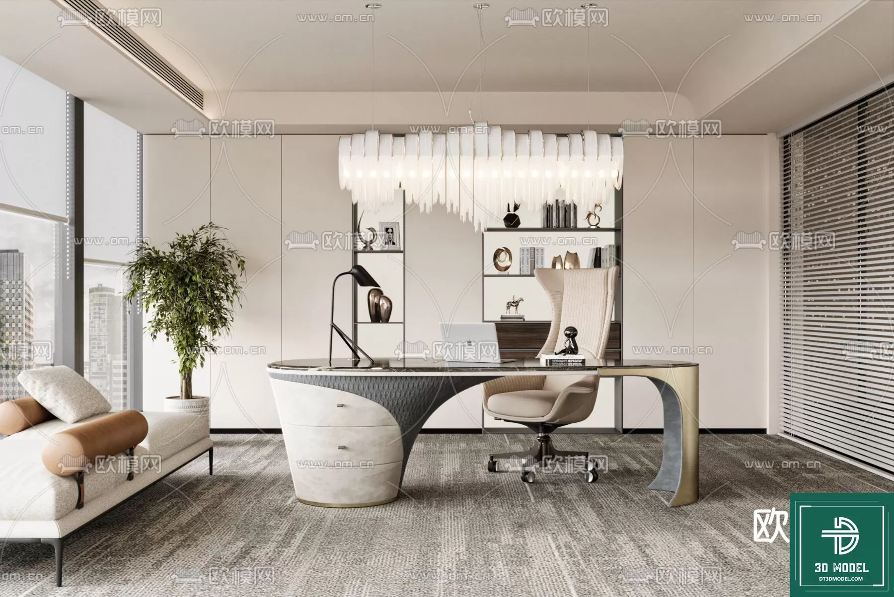 OFFICE ROOM FOR MANAGER – 3DMODEL – 084