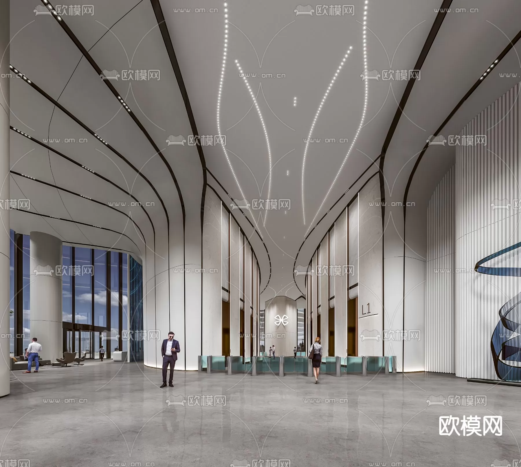 OFFICE LOBBY – 3D MODELS – 001