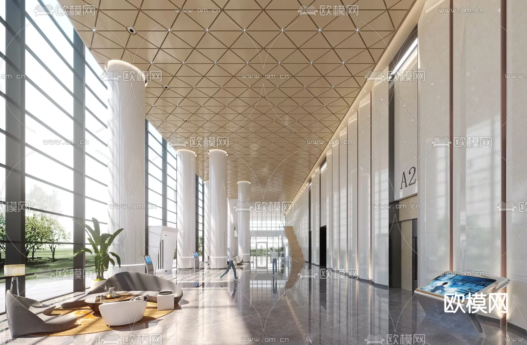 OFFICE LOBBY – 3D MODELS – 016 OFFICE LOBBY – 3D MODELS – 016