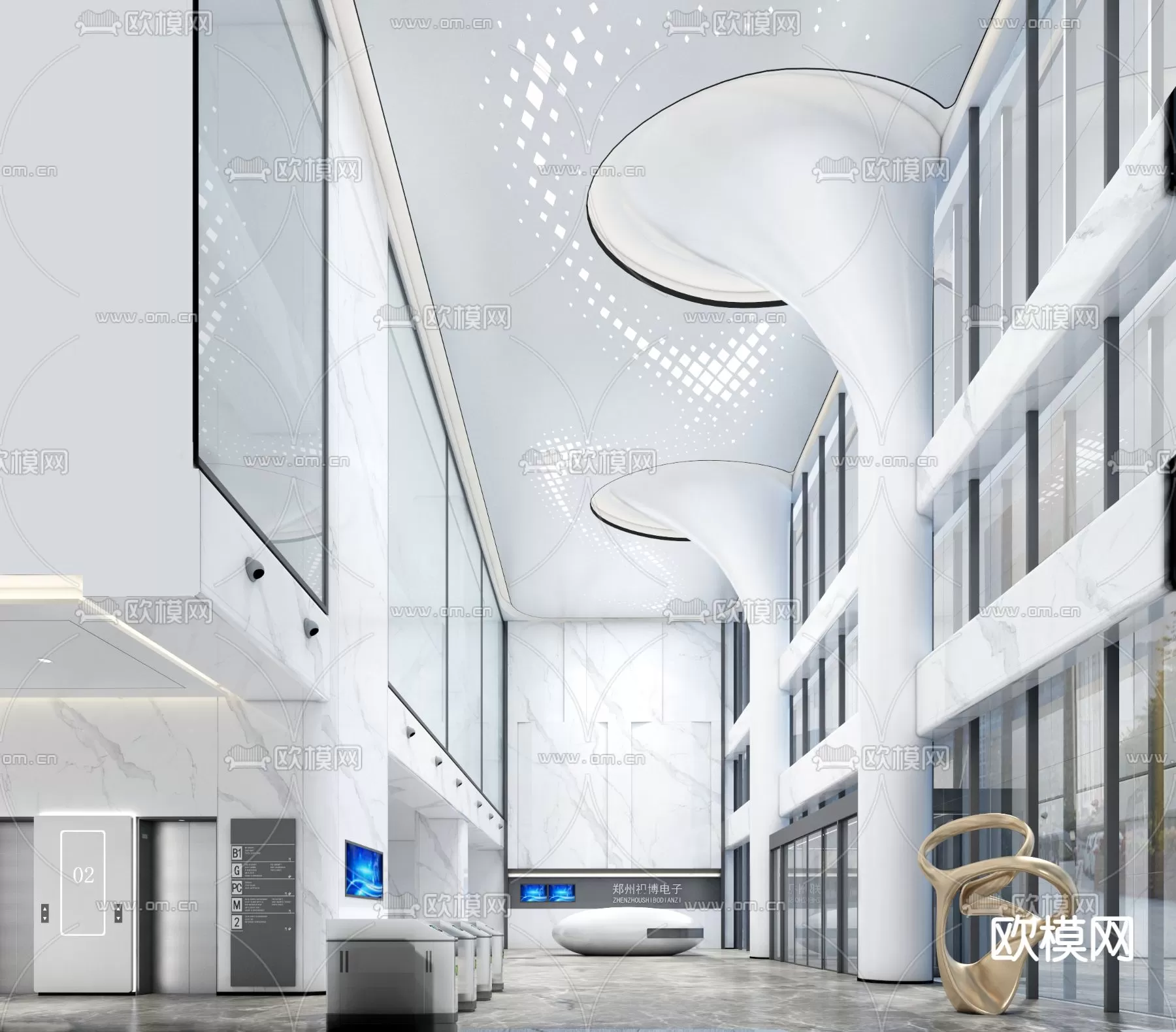 OFFICE LOBBY – 3D MODELS – 023 OFFICE LOBBY – 3D MODELS – 023