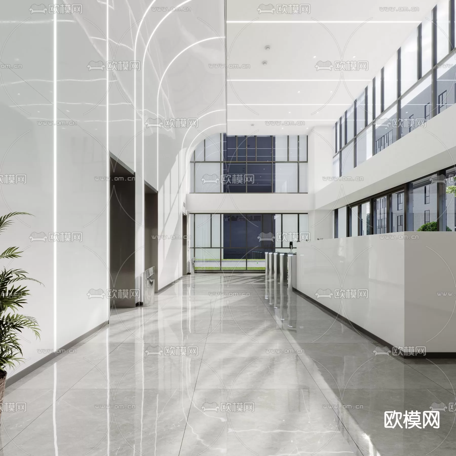 OFFICE LOBBY – 3D MODELS – 035 OFFICE LOBBY – 3D MODELS – 035