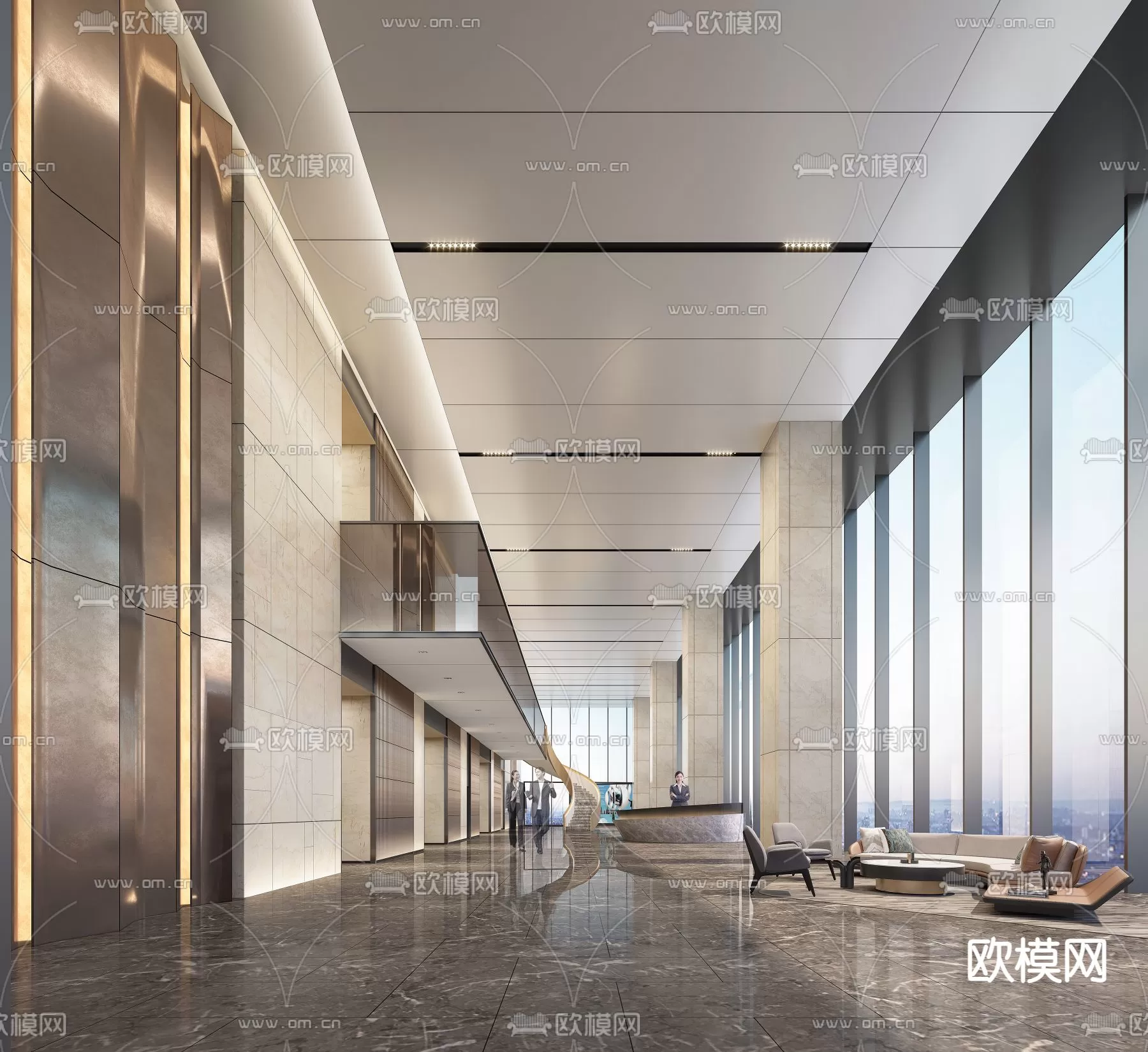 OFFICE LOBBY – 3D MODELS – 036 OFFICE LOBBY – 3D MODELS – 036