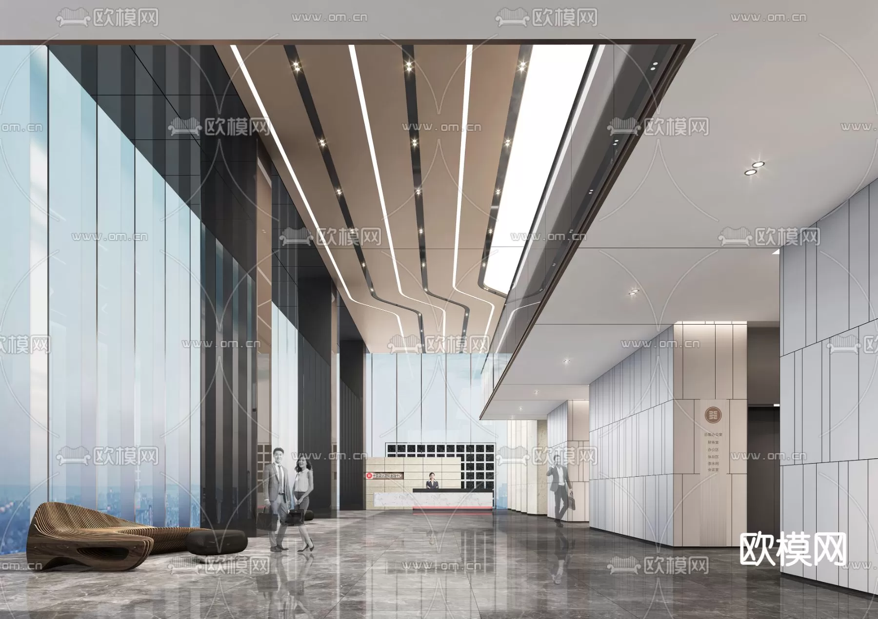 OFFICE LOBBY – 3D MODELS – 037 OFFICE LOBBY – 3D MODELS – 037