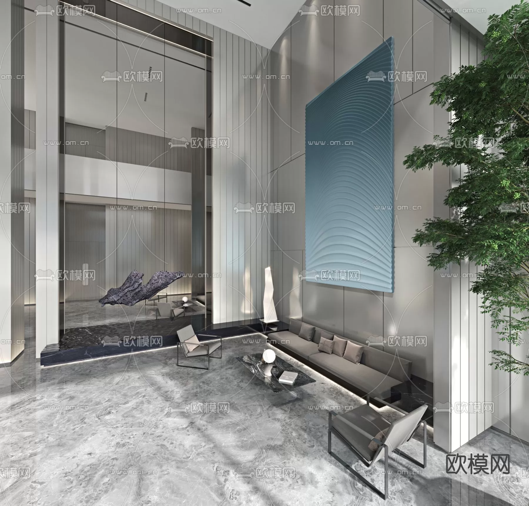 OFFICE LOBBY – 3D MODELS – 043 OFFICE LOBBY – 3D MODELS – 043