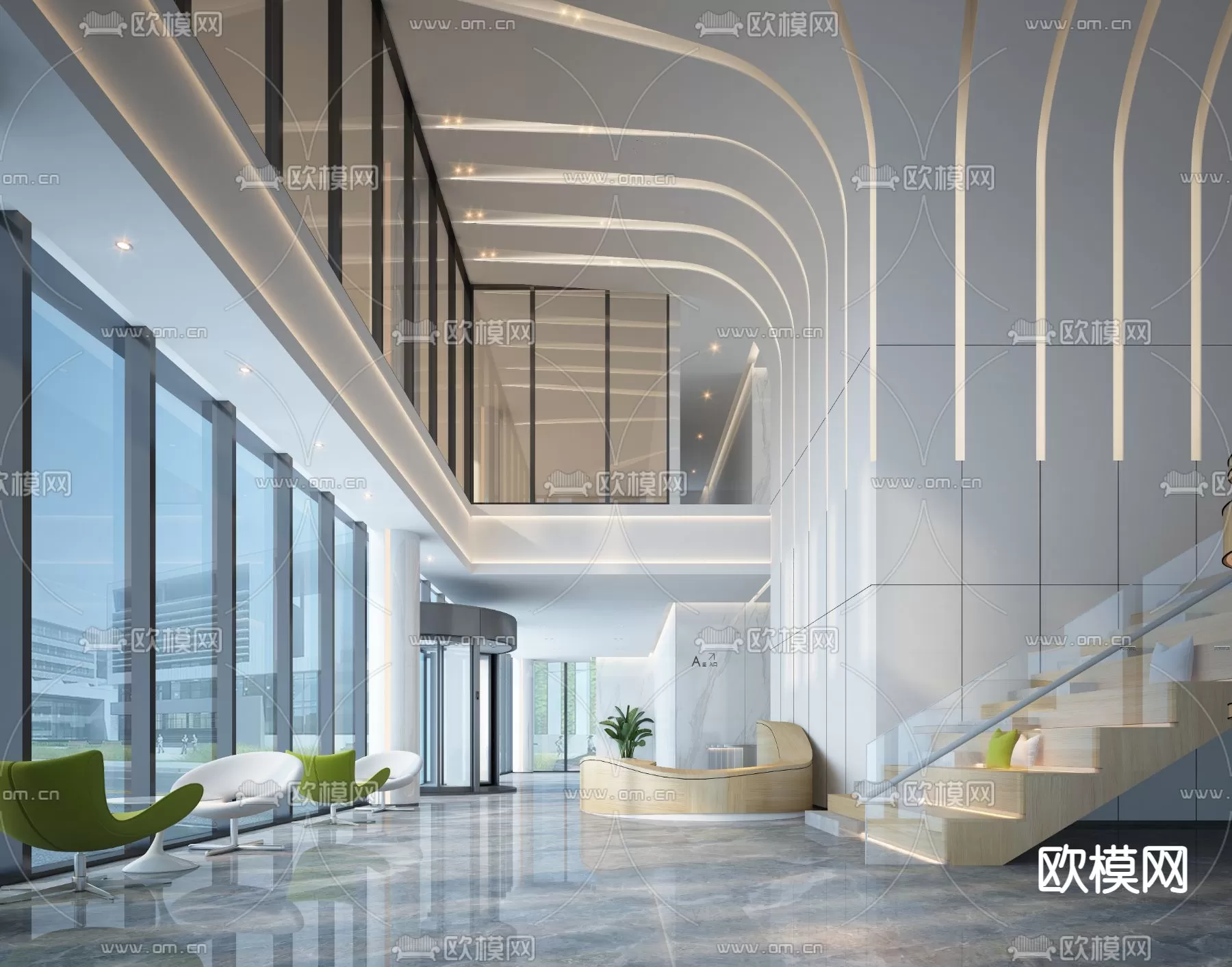 OFFICE LOBBY – 3D MODELS – 044 OFFICE LOBBY – 3D MODELS – 044