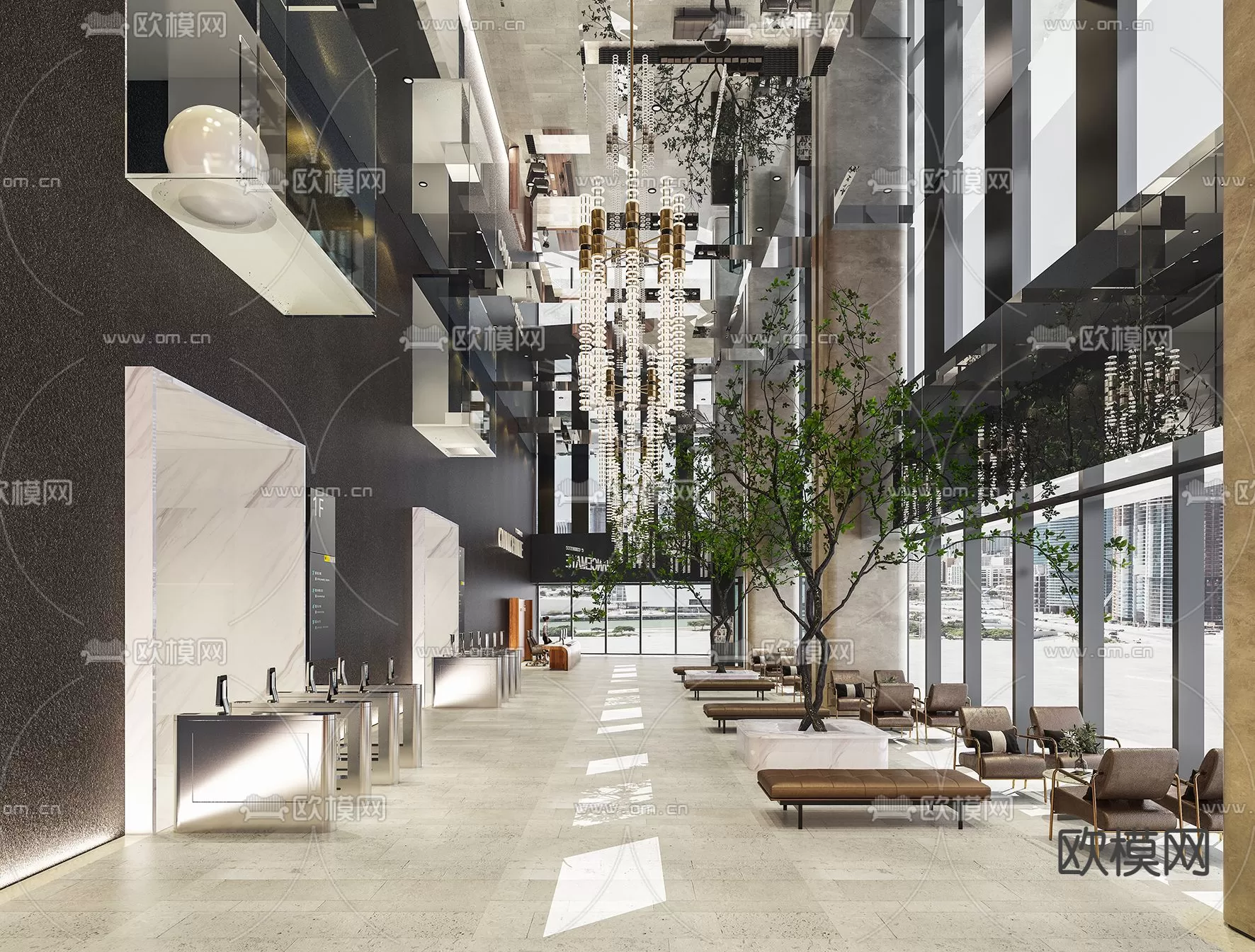 OFFICE LOBBY – 3D MODELS – 046 OFFICE LOBBY – 3D MODELS – 046