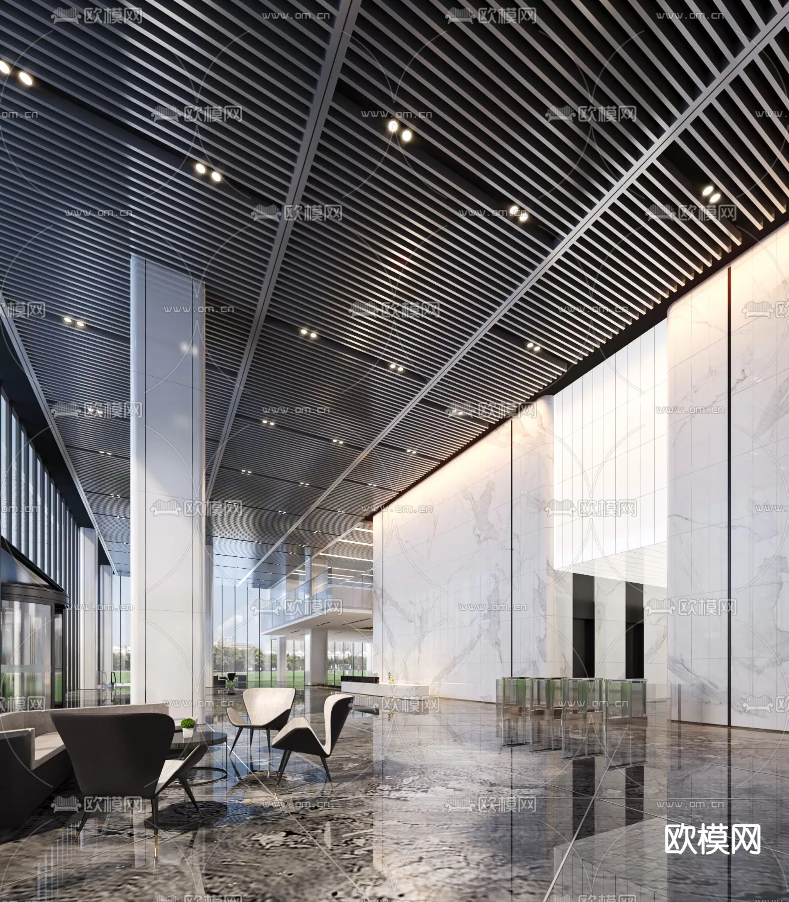 OFFICE LOBBY – 3D MODELS – 048 OFFICE LOBBY – 3D MODELS – 048