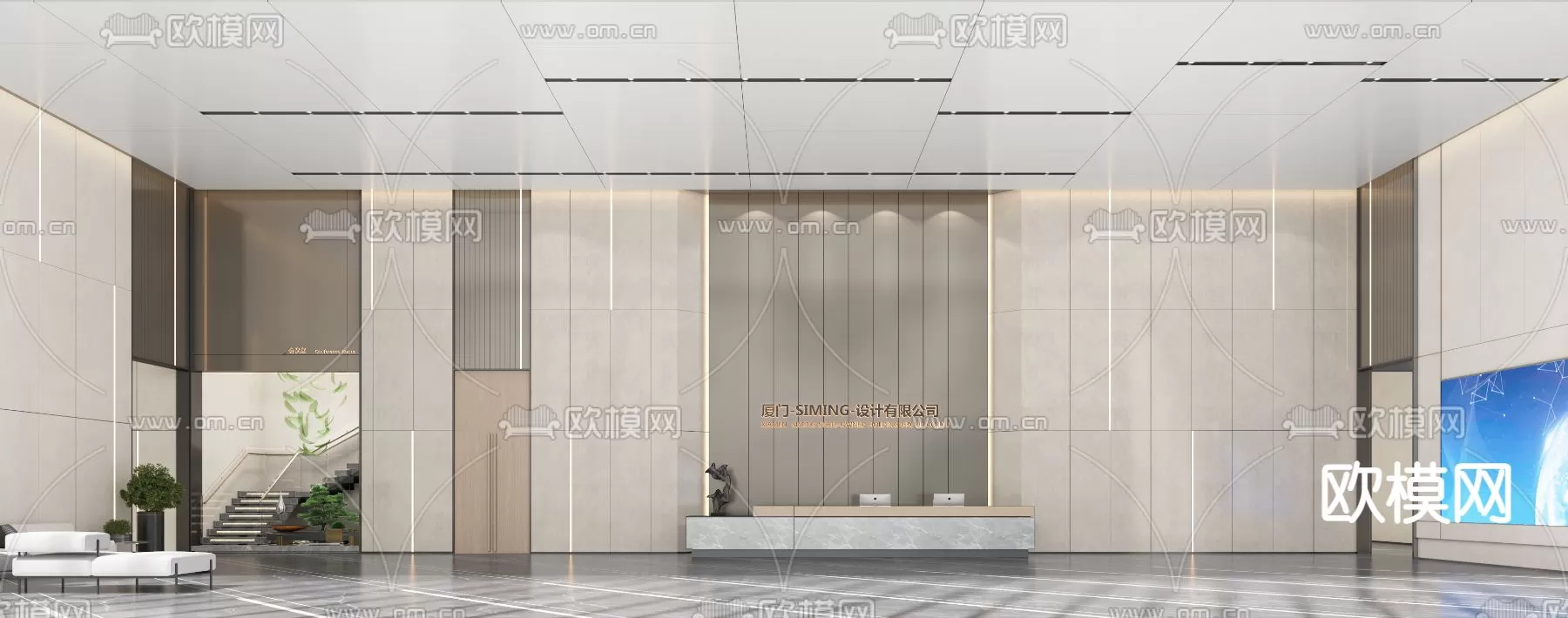 OFFICE LOBBY – 3D MODELS – 051 OFFICE LOBBY – 3D MODELS – 051