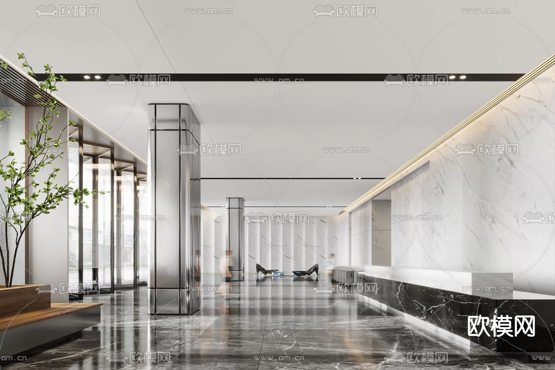 OFFICE LOBBY – 3D MODELS – 054 OFFICE LOBBY – 3D MODELS – 054