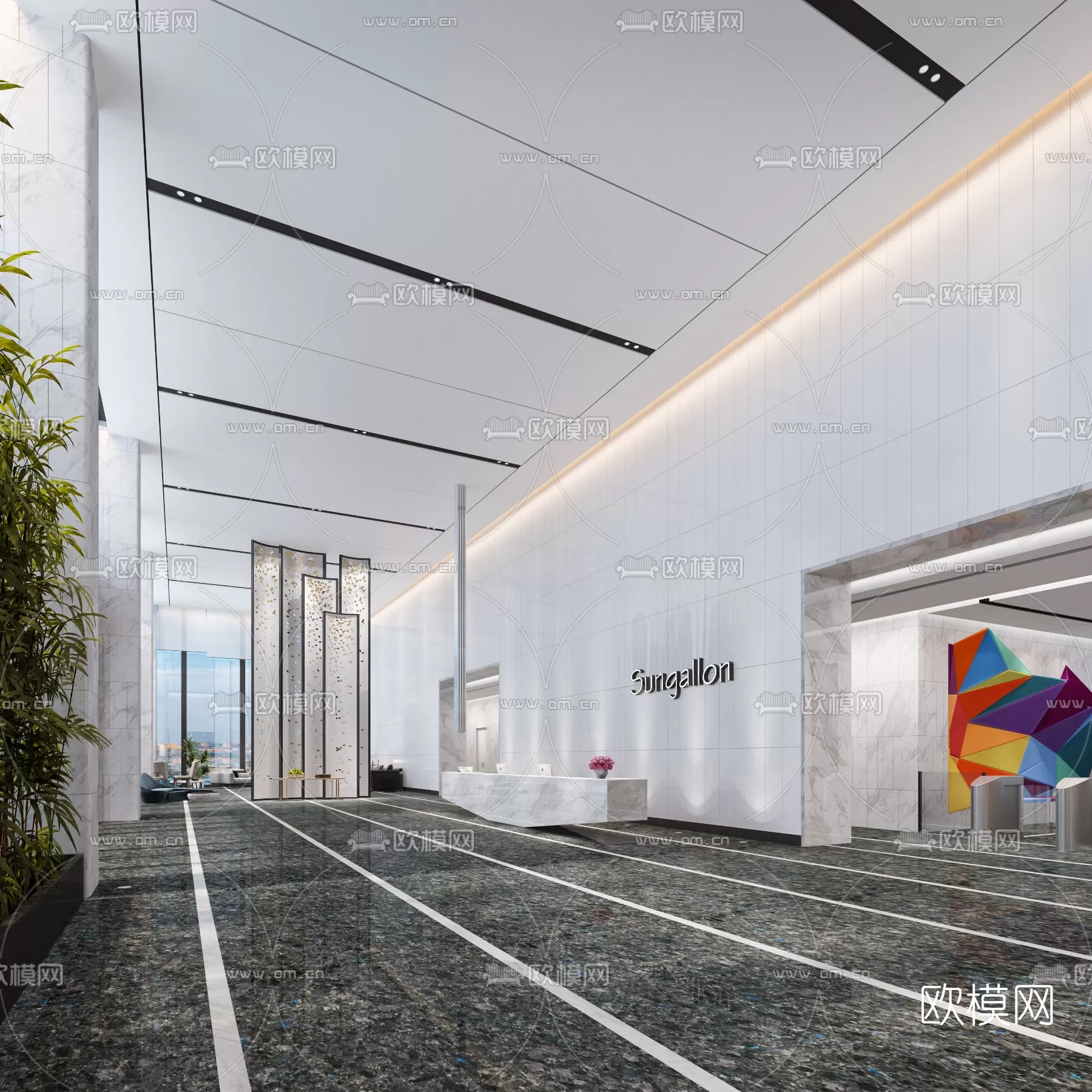 OFFICE LOBBY – 3D MODELS – 061 OFFICE LOBBY – 3D MODELS – 061