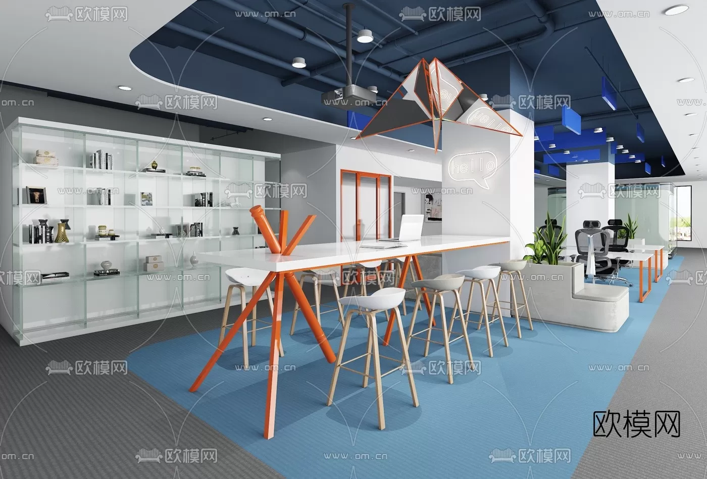 OFFICE ROOM – 3D BLOCK – 3D MODELS – 002