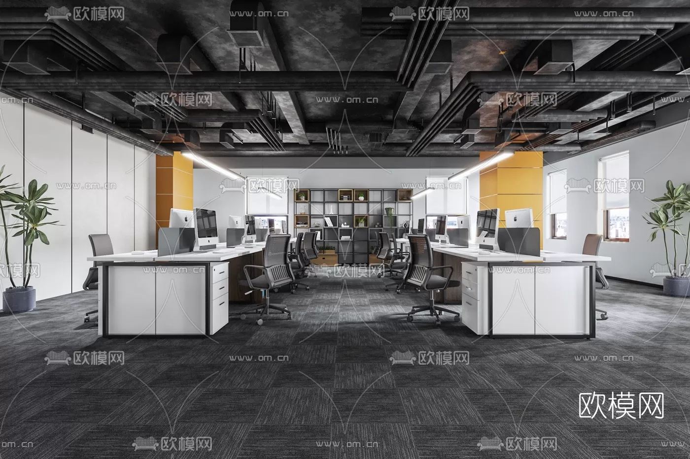 OFFICE ROOM – 3D BLOCK – 3D MODELS – 005